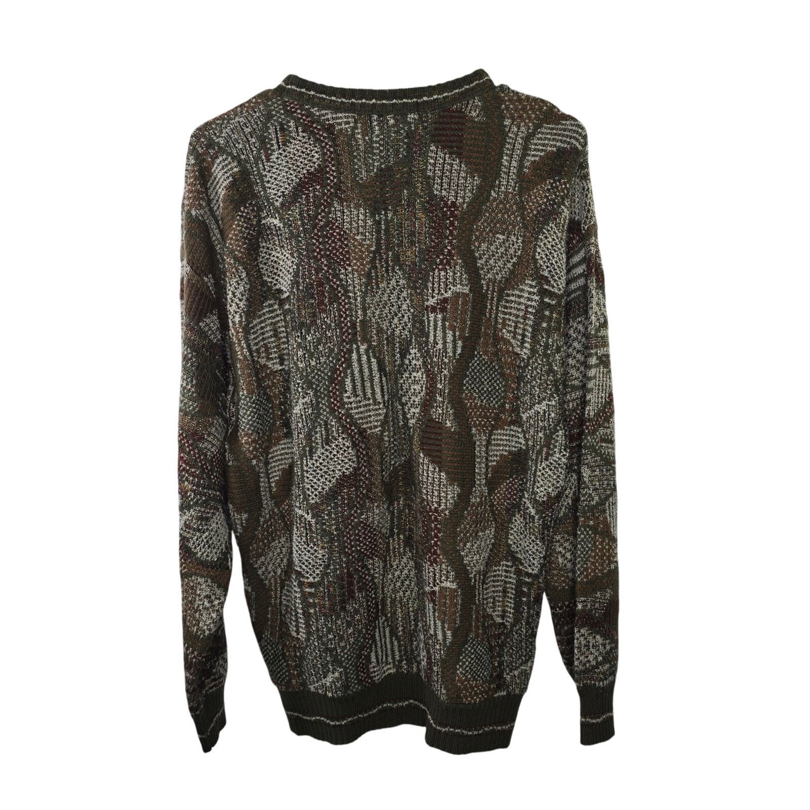 Brandini Brandini Green Brown Tan Wool Blend Sweater Italy Size Large Size US L / EU 52-54 / 3 - 5 Thumbnail