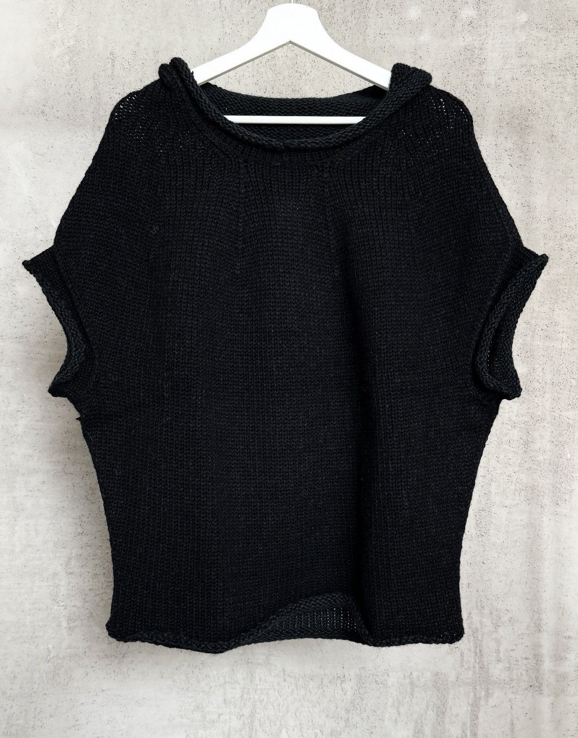 Yohji Yamamoto Yohji Yamamoto Hooded Knit Poncho Vest mid 90’s Size L / US 10 / IT 46 - 1 Thumbnail