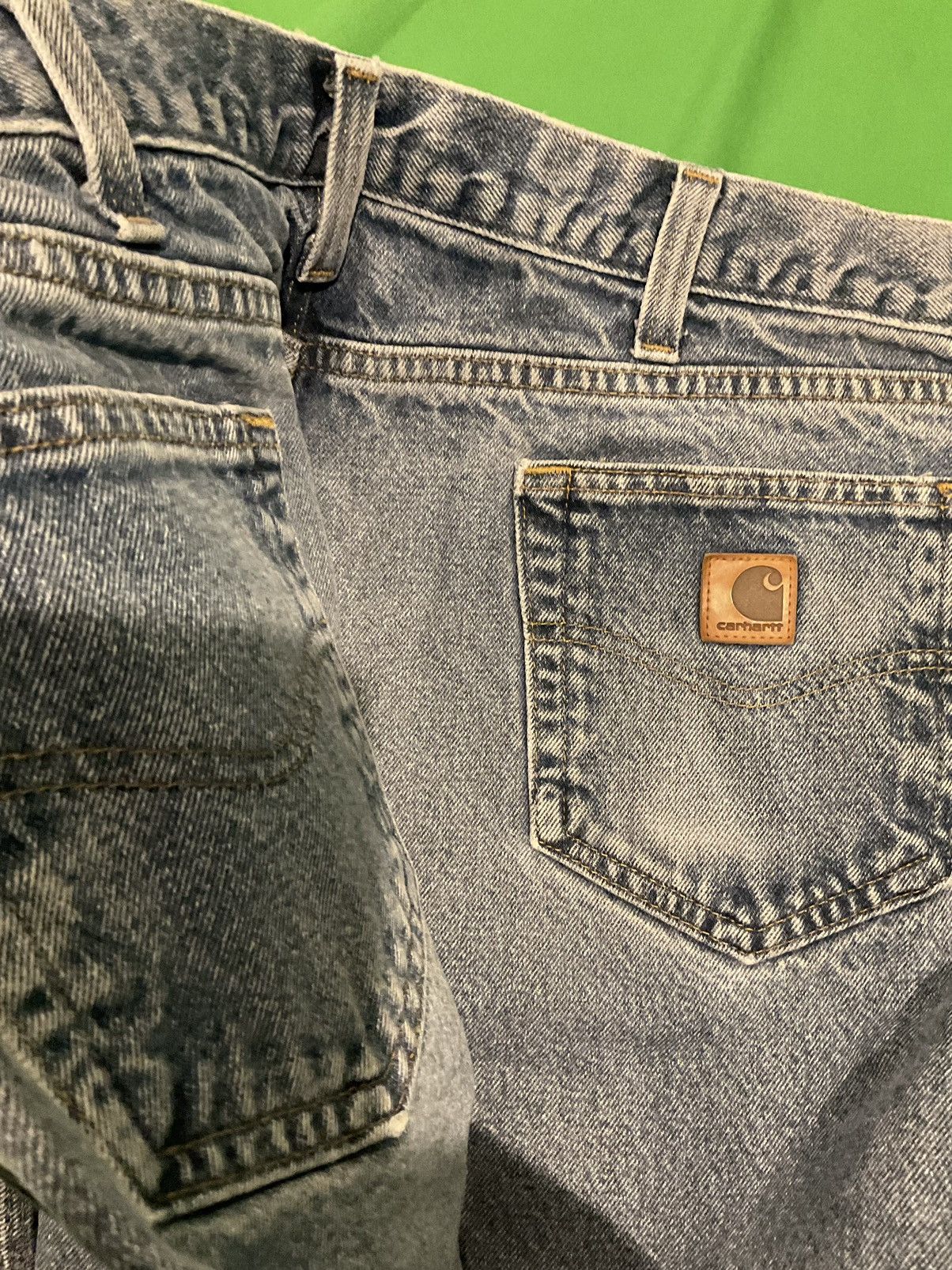 Carhartt × Vintage Vintage Carhartt Navy denim jeans Size US 33 - 2 Thumbnail