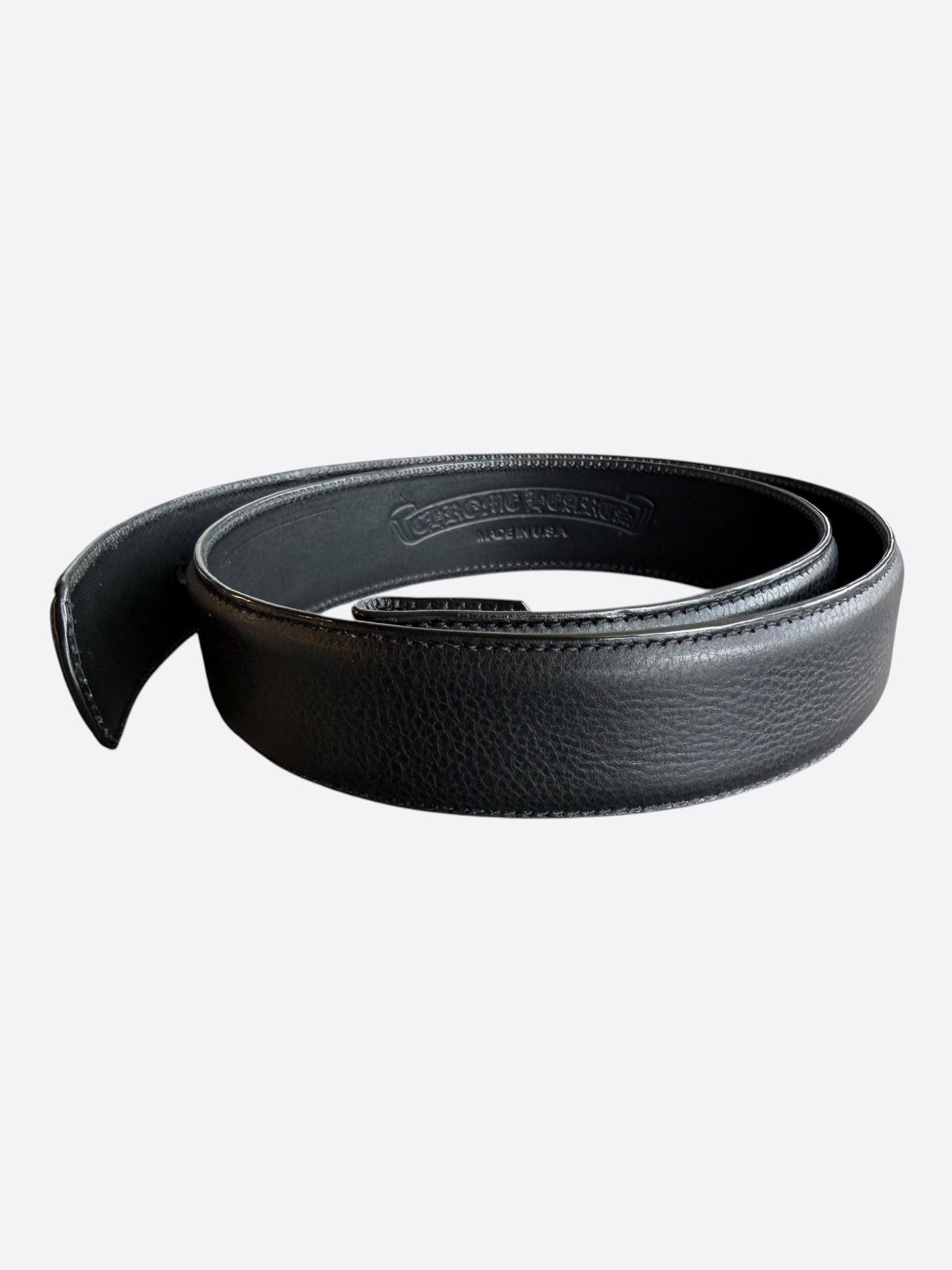 Chrome Hearts Chrome Hearts Black Leather Belt Size 32 - 2 Thumbnail