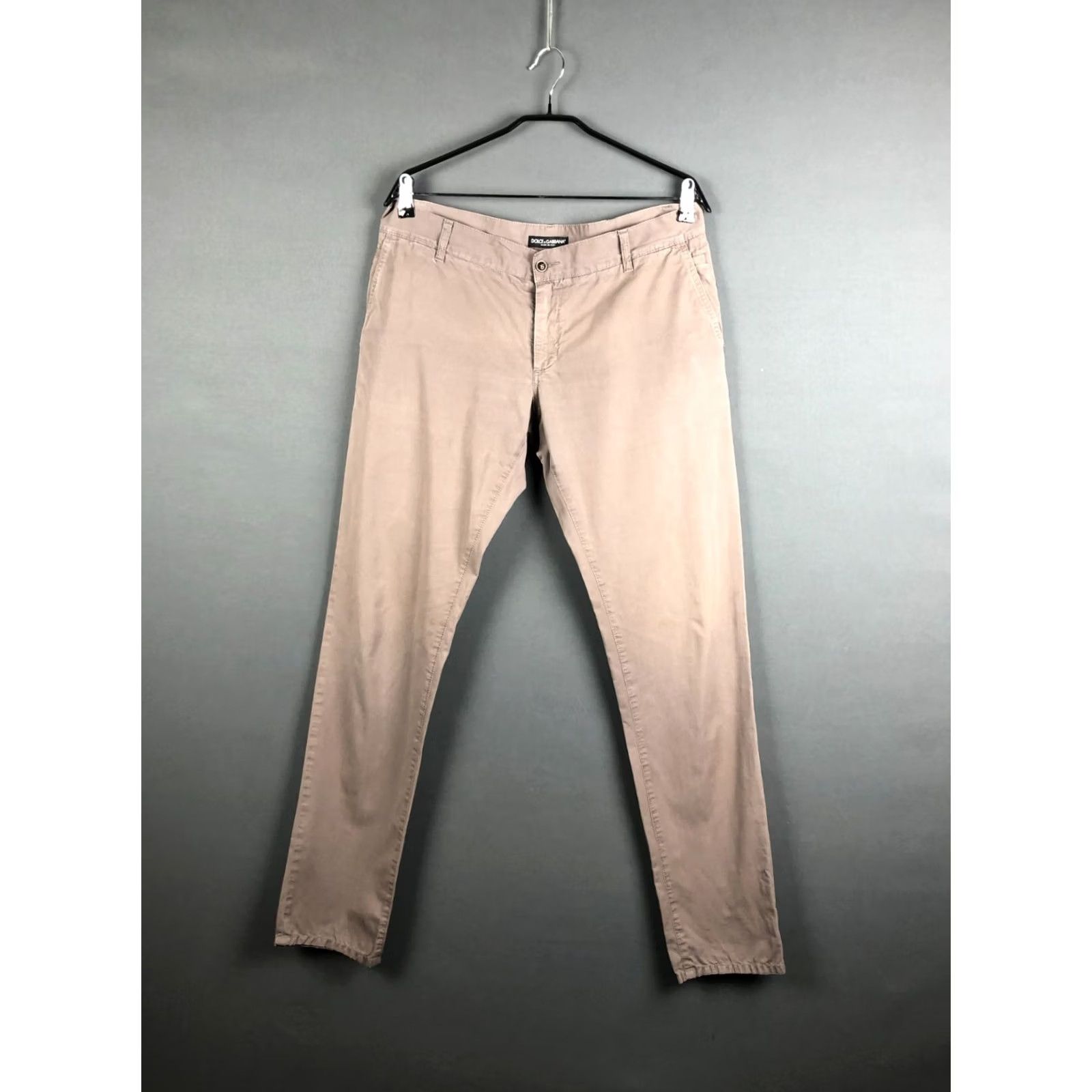 Dolce & Gabbana Dolce&Gabbana Pants Men Brown 50 Cotton Chino Regular Inseam 34.8in Flat Front Logo Vintage No Size US 34 / EU 50 - 2 Thumbnail