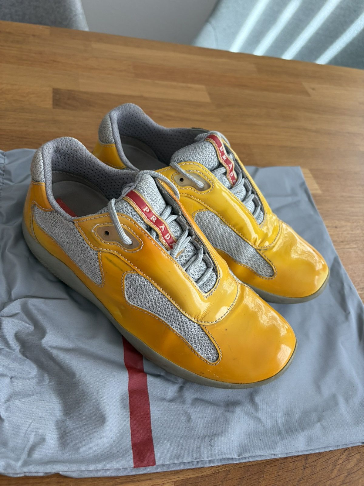 Prada Archival Prada America's Cup yellow sneakers 34 Size US 4 / IT 34 - 16 Thumbnail