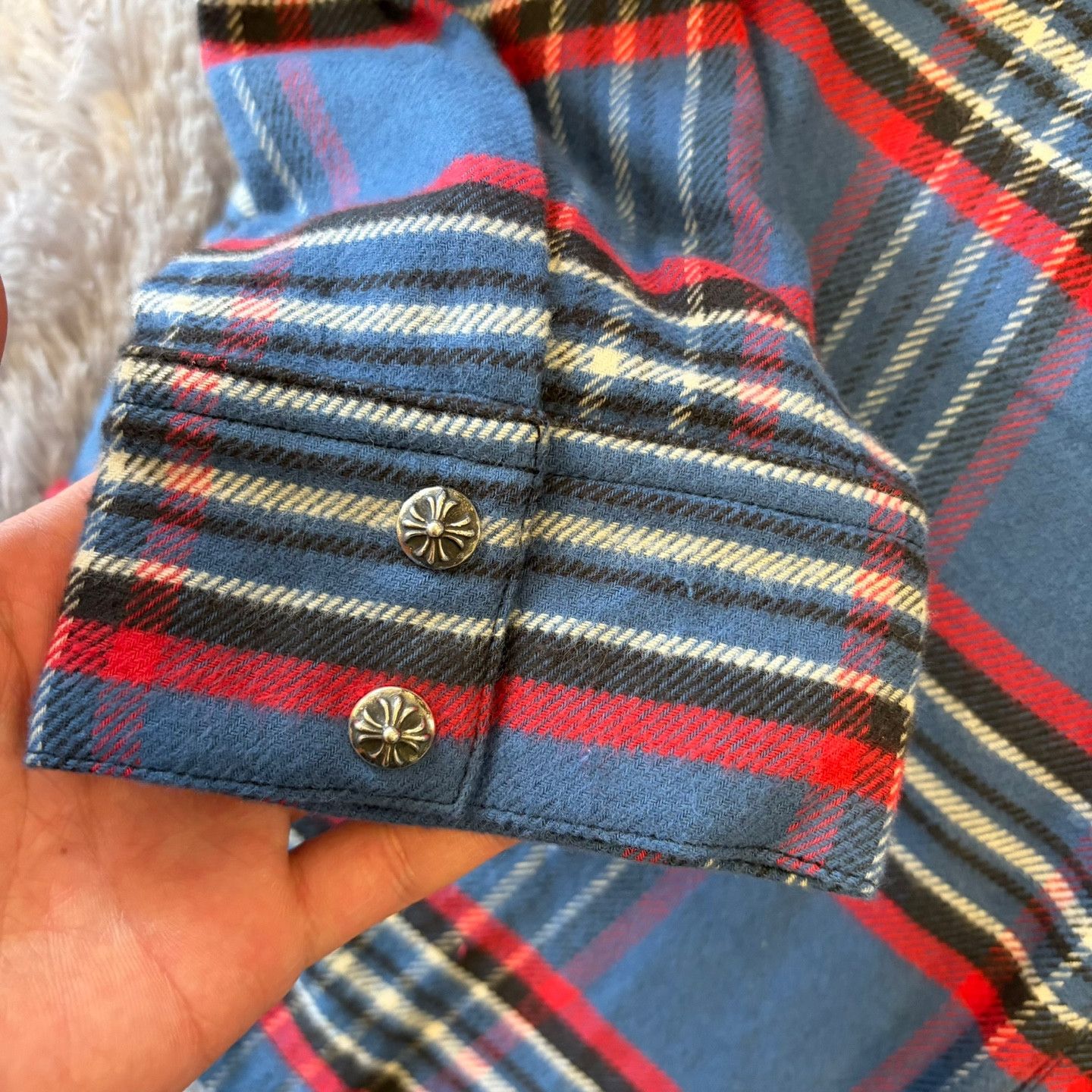 Chrome Hearts Chrome Hearts Blueberry Wine Harvester Plaid Shirt Size US S / EU 44-46 / 1 - 5 Thumbnail