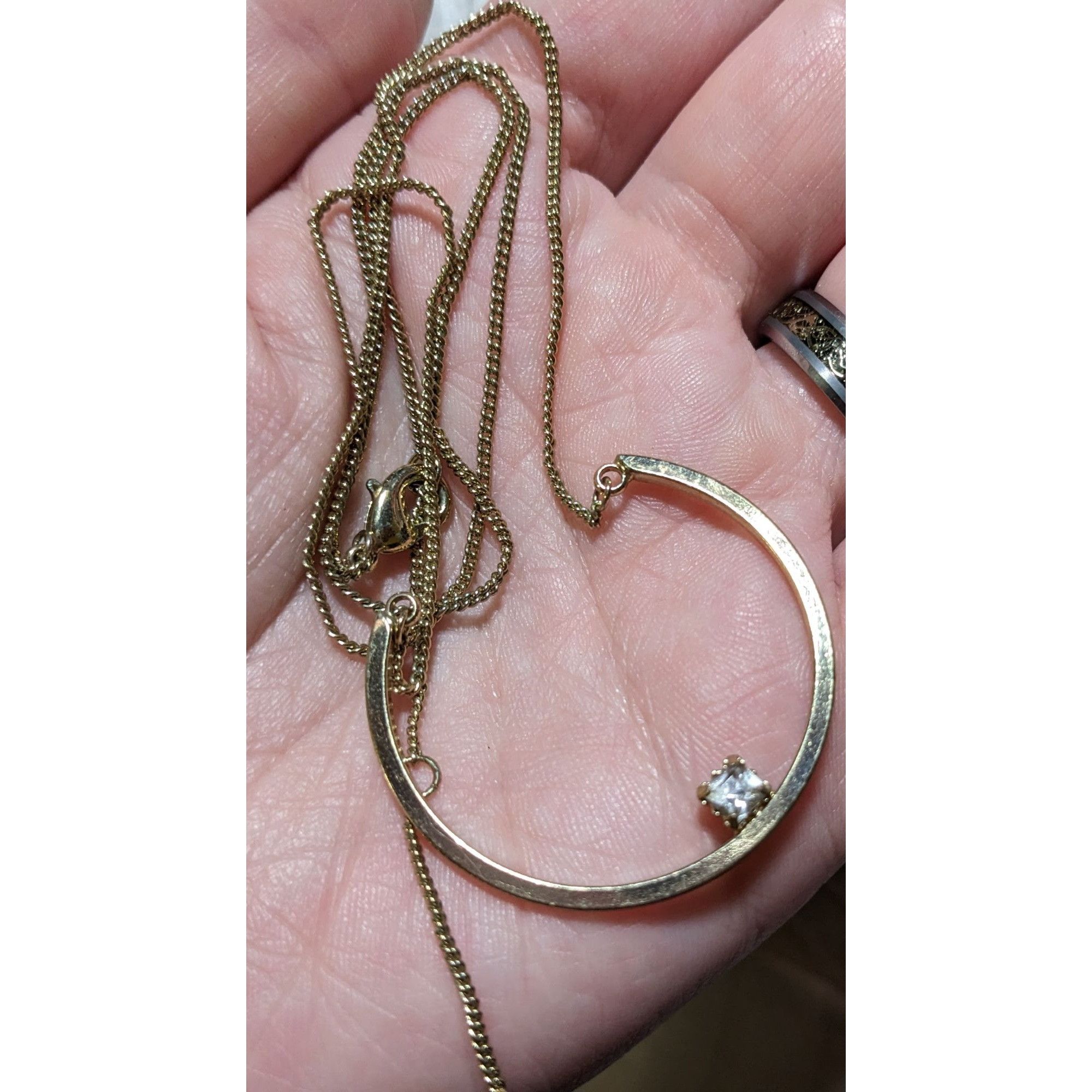 Other Retro Chic Gold Open Circle Gem Necklace Size ONE SIZE - 9 Thumbnail