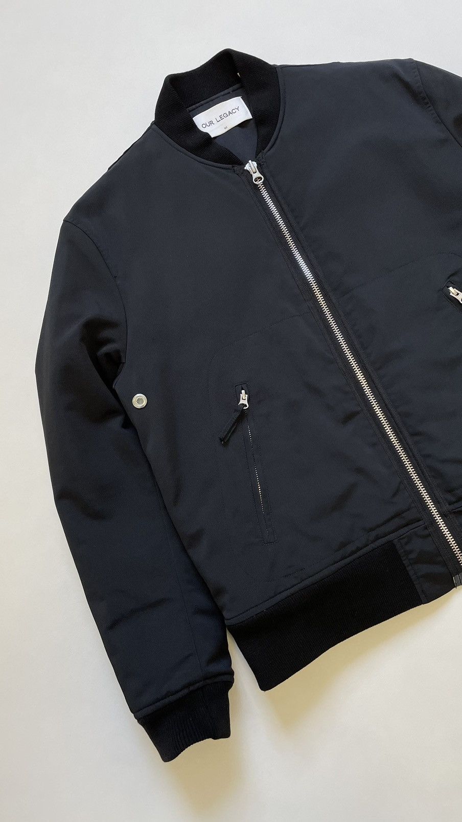 Our Legacy A/W 14 ‘Black Shimmer’ Nylon Bomber Jacket Size US M / EU 48-50 / 2 - 6 Thumbnail