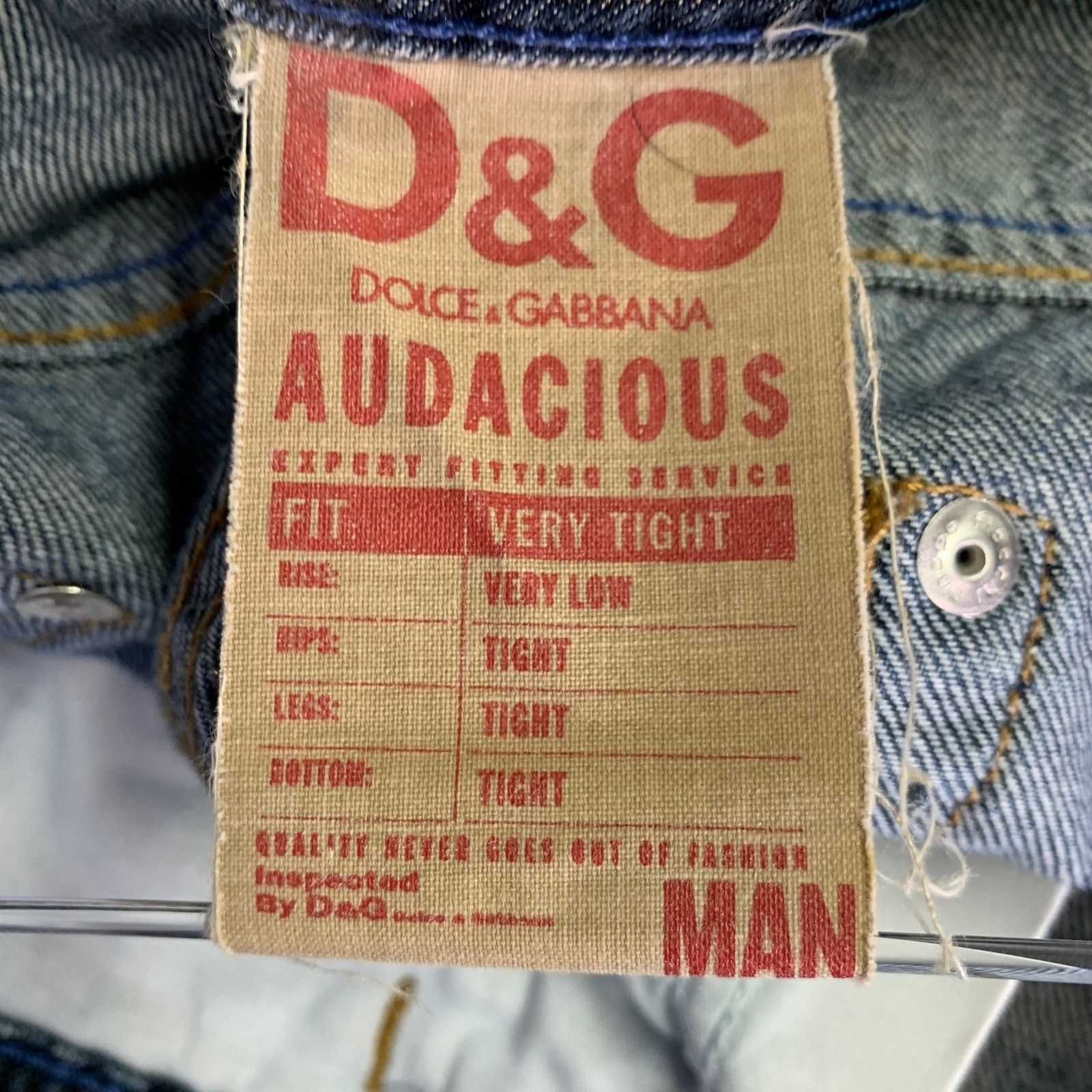 Dolce & Gabbana Size 35 Blue Contrast Stitch Cotton Skinny Low Rise Jeans Size US 35 - 7 Thumbnail