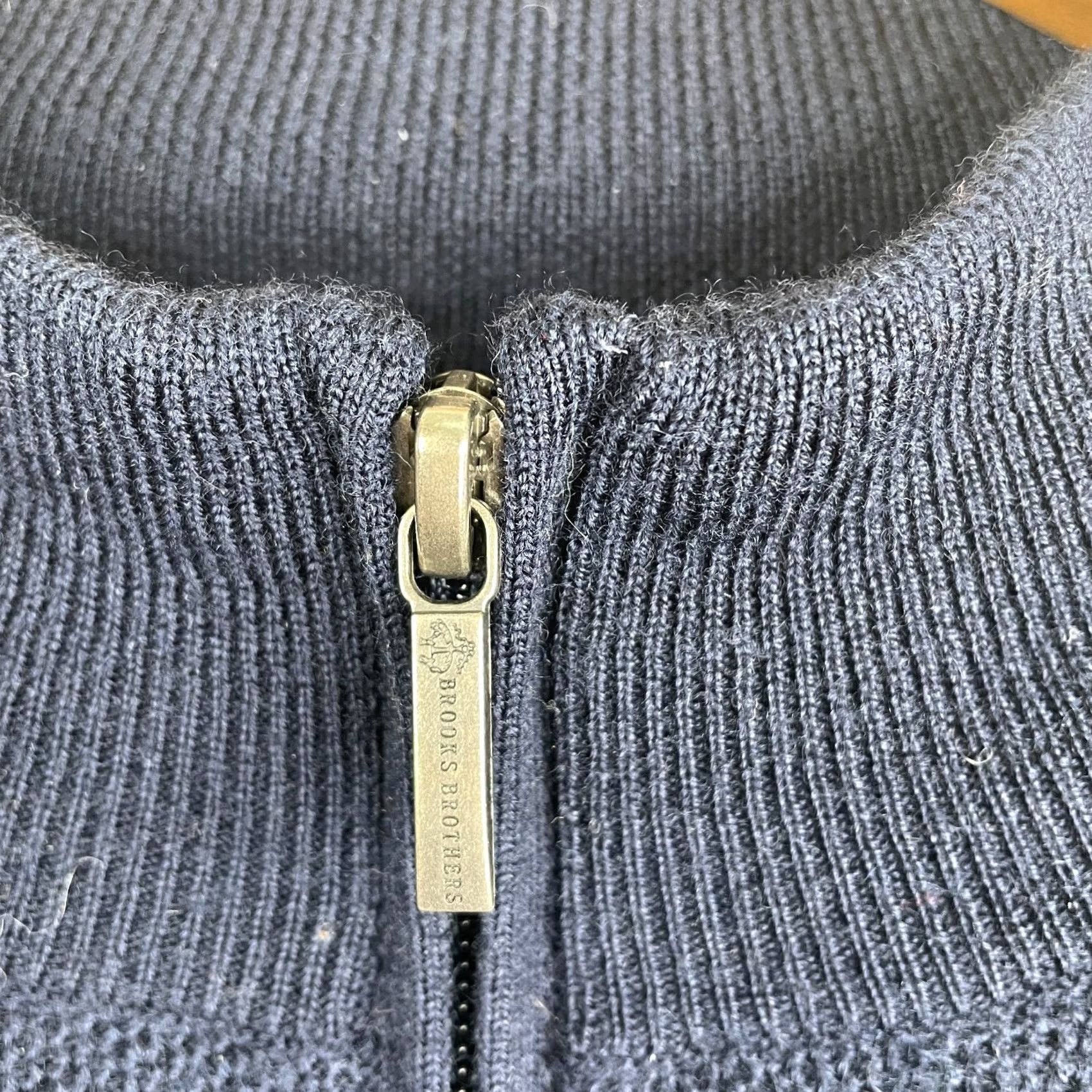 Brooks Brothers Brooks Brothers Men's Sweater 1/4 Zip Merino Wool Navy L Mock Neck Pullover Classic 100% Wool Size L Size US L / EU 52-54 / 3 - 4 Thumbnail