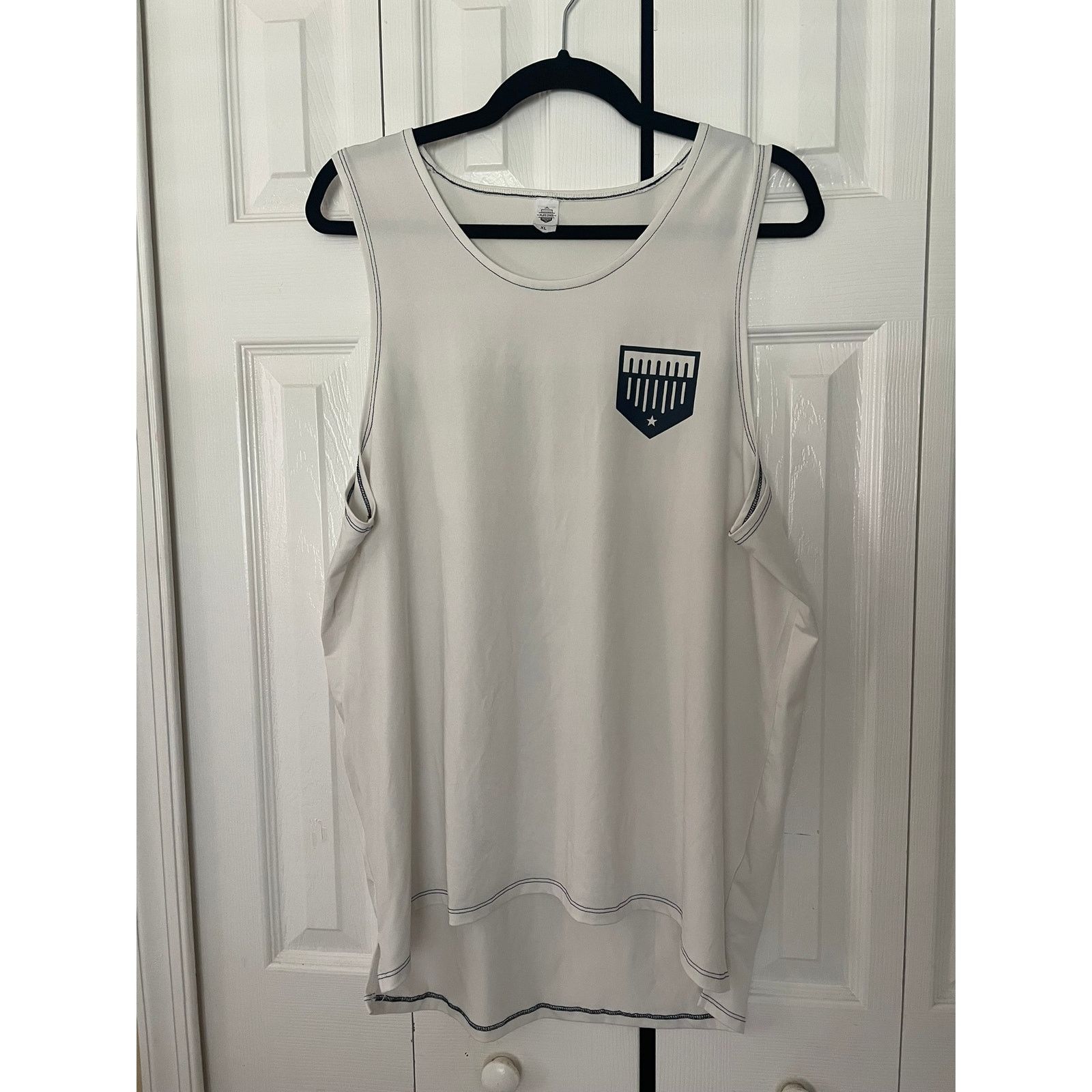 XMI Platinum Plate Crate Baseball Tank White Navy Men's XL Size US XL / EU 56 / 4 - 1 Thumbnail