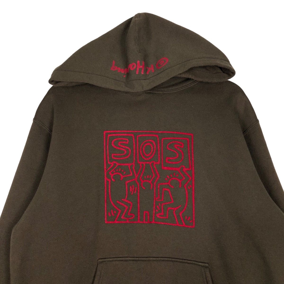 Japanese Brand 🔥Vintage Hoodie Pull Over Keith Haring Big Logo Size US L / EU 52-54 / 3 - 3 Thumbnail
