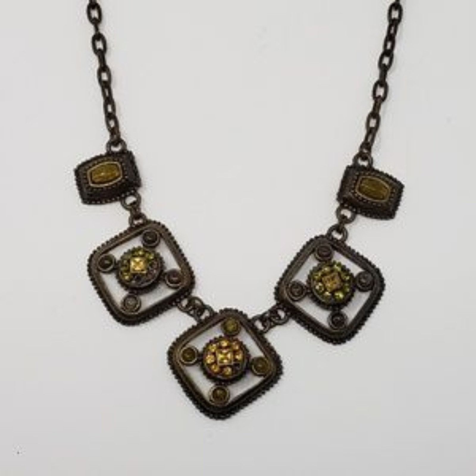 Other Aged Bronze Colored 5 Graduated Pendant Necklace Size ONE SIZE - 3 Thumbnail