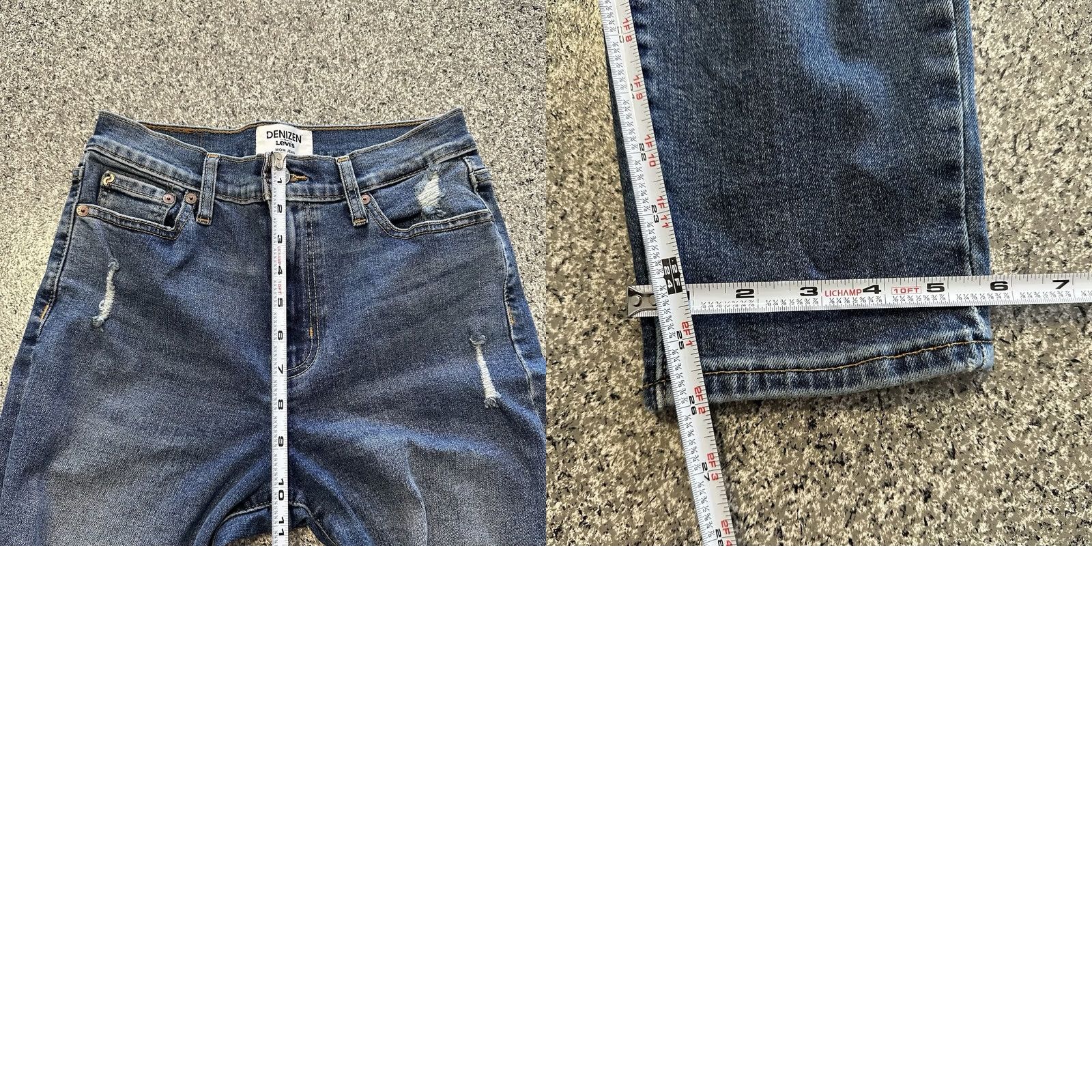 Levi's Levi's Jeans Mom Womens 26x26 Distressed High Rise Relaxed Inseam 26 Blue denim Stretch Pockets Size 26" / US 2 / IT 38 - 8 Thumbnail