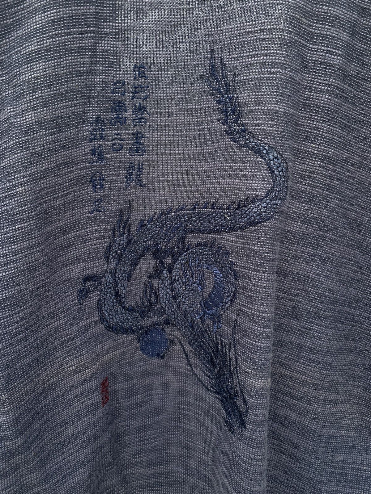 Indigo × Japanese Brand Sunjuro Kimono Woven Dragon Jacket Narogi Linen Size US L / EU 52-54 / 3 - 6 Thumbnail