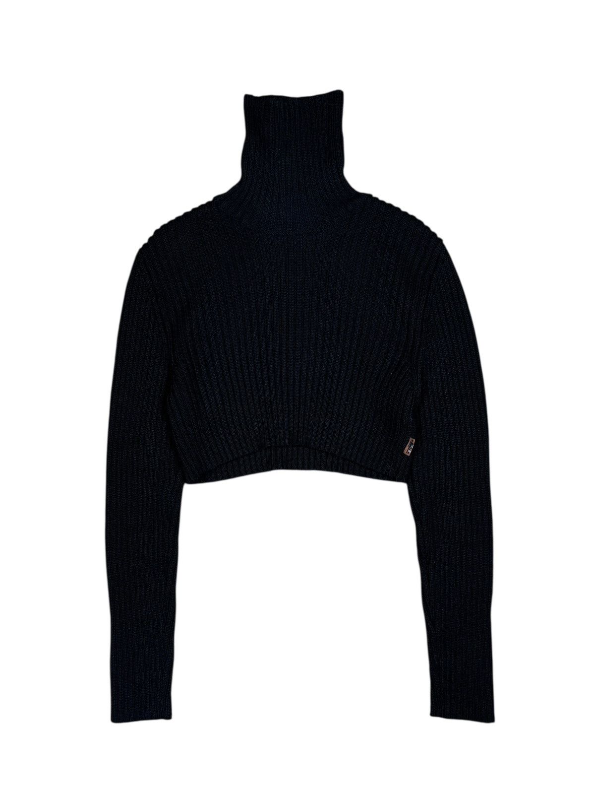Jean Paul Gaultier 2000s Jean Paul Gaultier Cropped Ribbed Turtleneck Knit Size M / US 6-8 / IT 42-44 - 1 Thumbnail