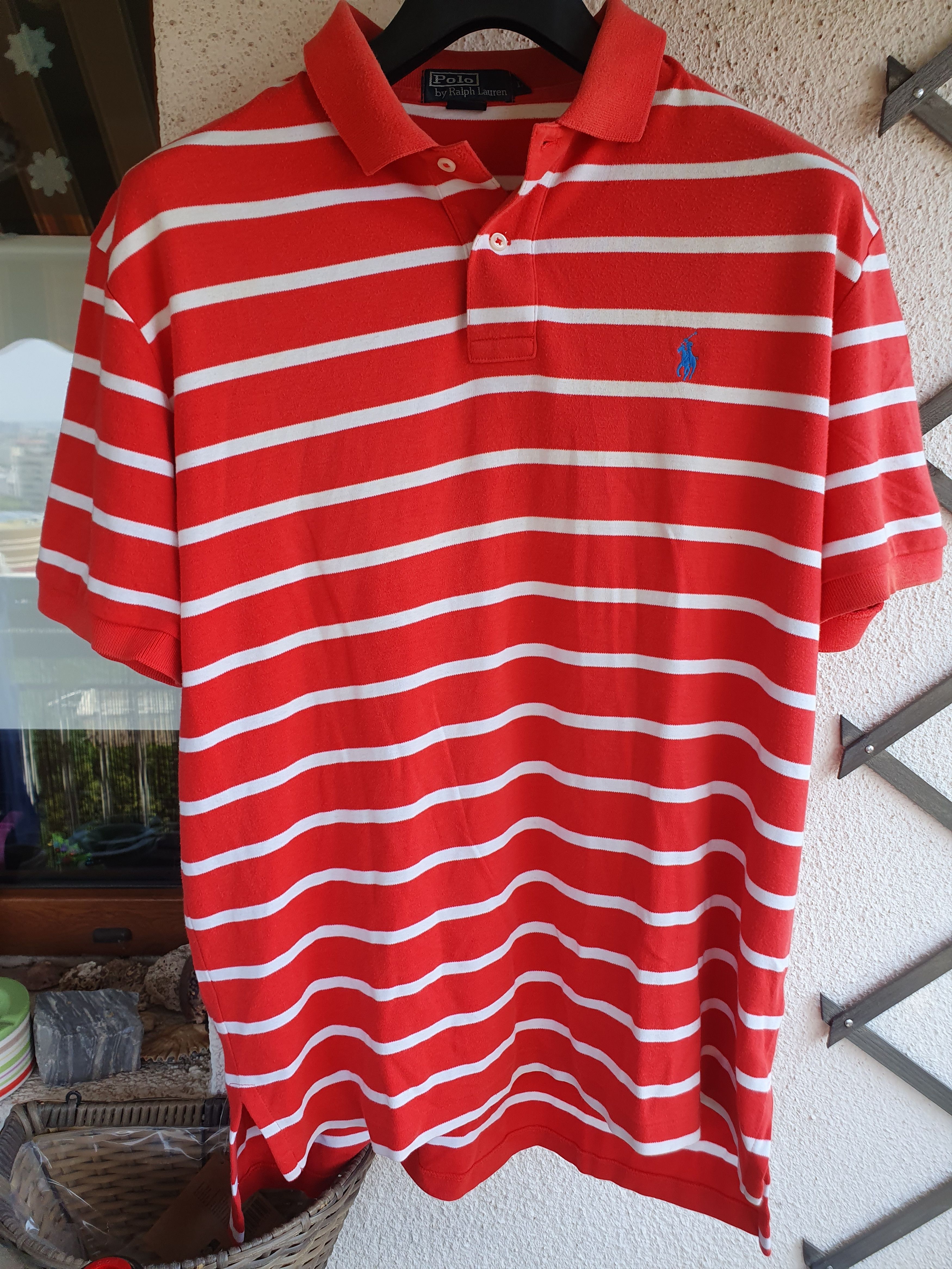 Polo Ralph Lauren × Swagger Polo Ralph Lauren Red White Striped Polo Shirt sz L Size US L / EU 52-54 / 3 - 1 Thumbnail