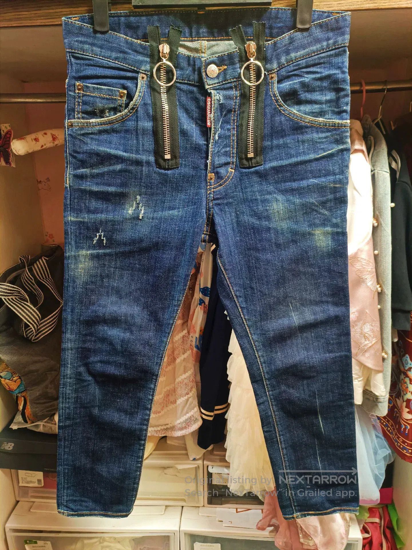 Dsquared2 Dsquared2 Double Zipper Ring Jeans. Size US 28 / EU 44 - 1 Thumbnail