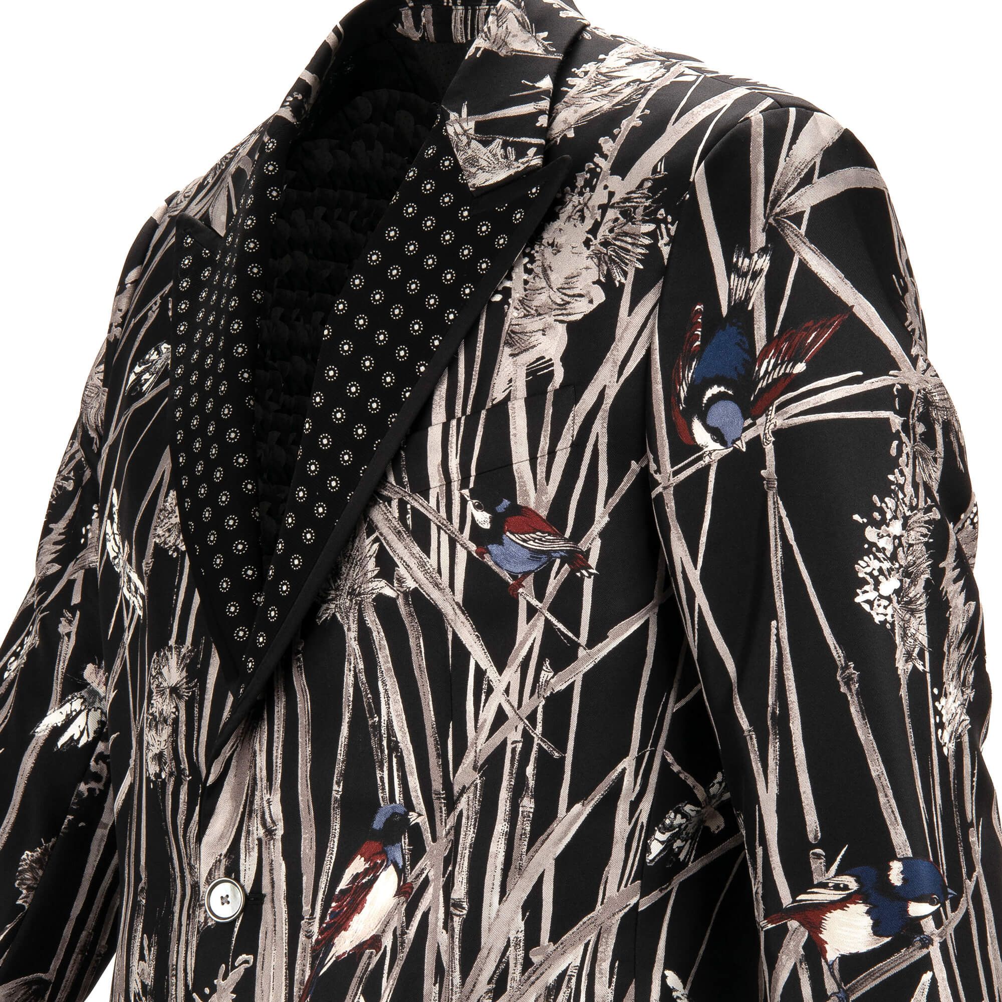Dolce & Gabbana o1y0125 Bird Print Silk Blazer in Multicolor Size US S / EU 44-46 / 1 - 5 Thumbnail
