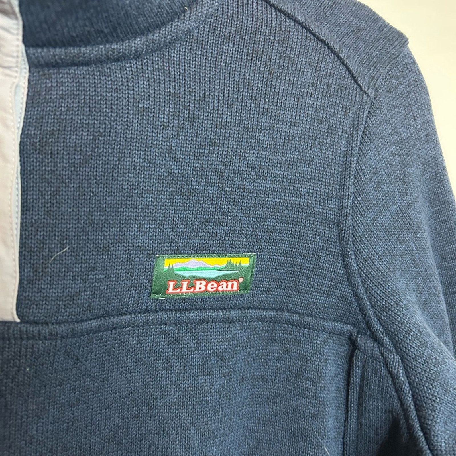 L.L. Bean LL Bean Navy Blue Quarter Snap Pullover Fleece Size S / US 4 / IT 40 - 4 Thumbnail