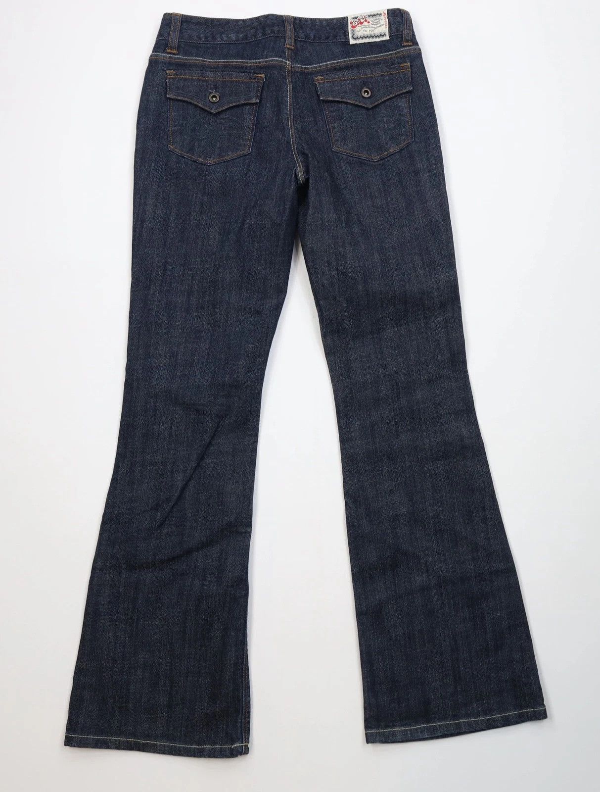 Vintage Vintage Y2K Streetwear Flared Wide Leg Denim Jeans Indigo Size 28" / US 6 / IT 42 - 9 Thumbnail