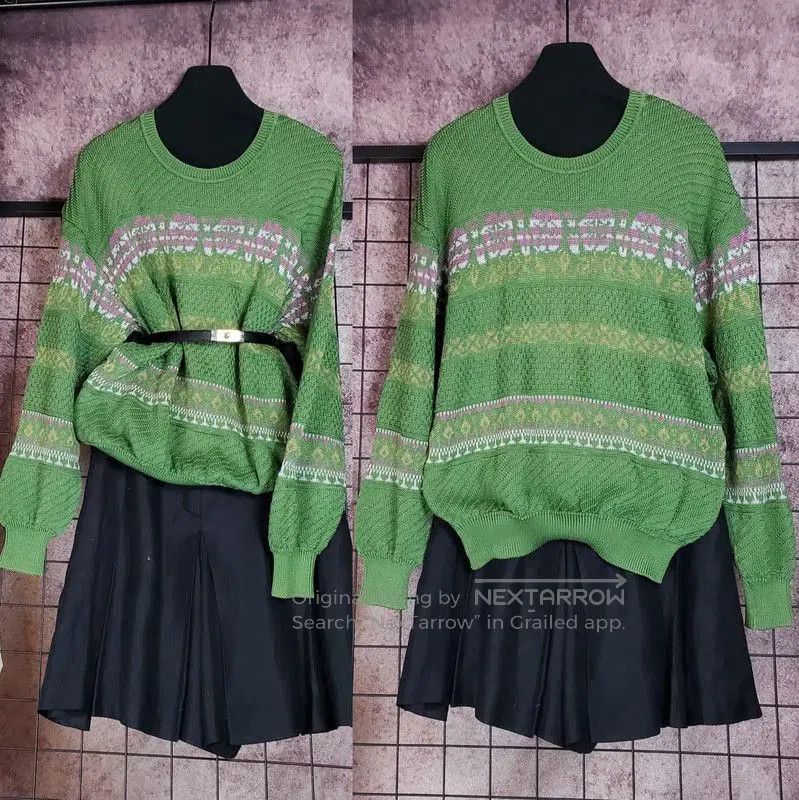 Burberry Burberry Green Knitted Long Sleeve Sweater. Size US L / EU 52-54 / 3 - 1 Thumbnail