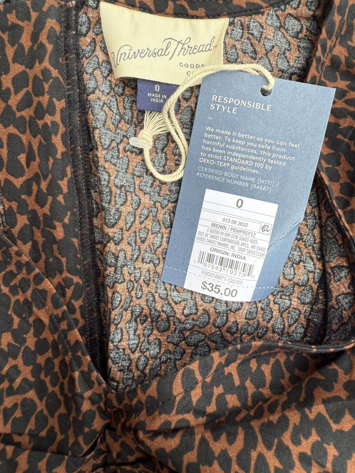 Other Universal Thread Animal Print Puff Sleeve Ruched Mini Dress Size XS / US 0-2 / IT 36-38 - 8 Thumbnail