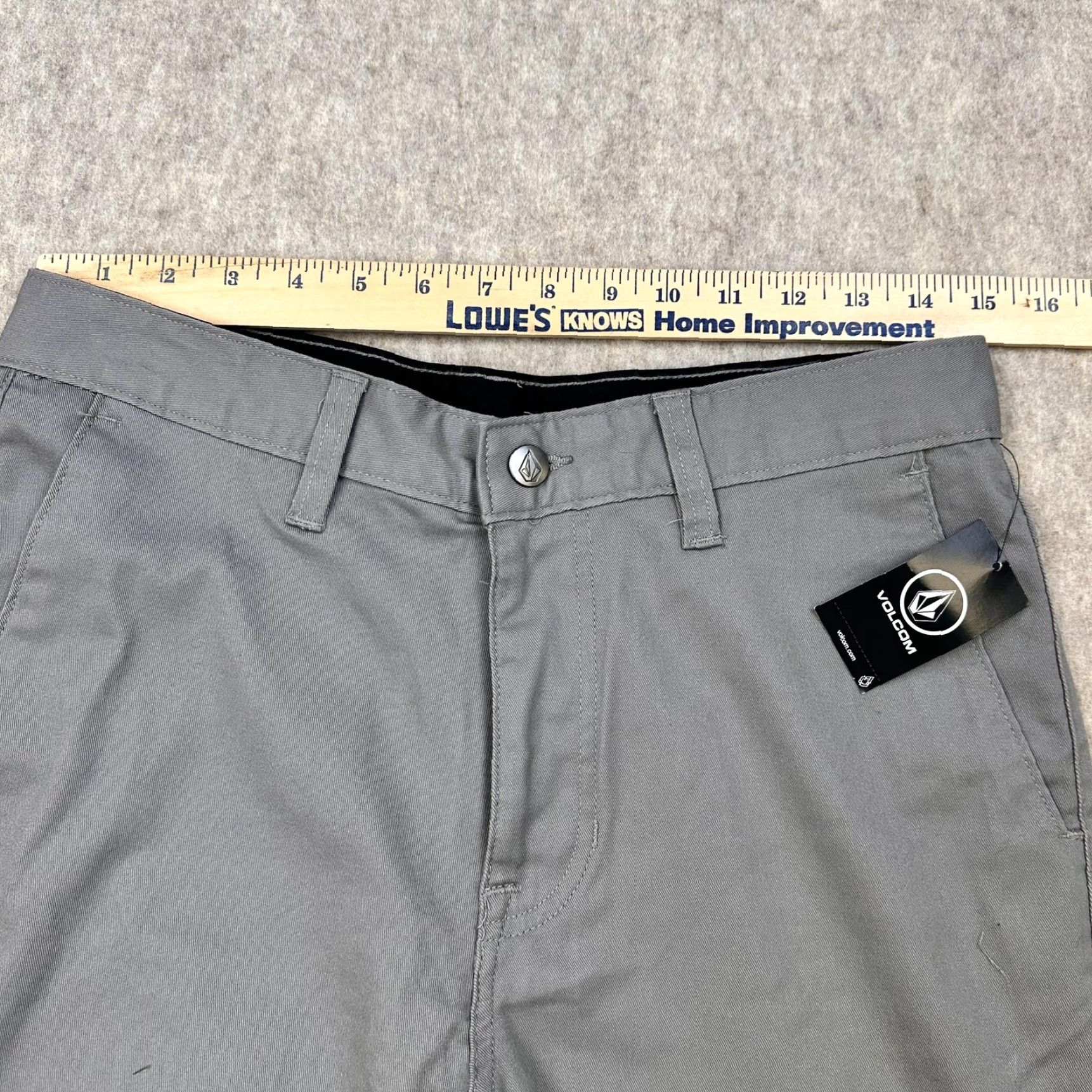 Volcom Volcom Shorts Mens 29 Gray Chino Casual Stretch Flat Front NWT A09117V3 Size US 29 - 7 Thumbnail
