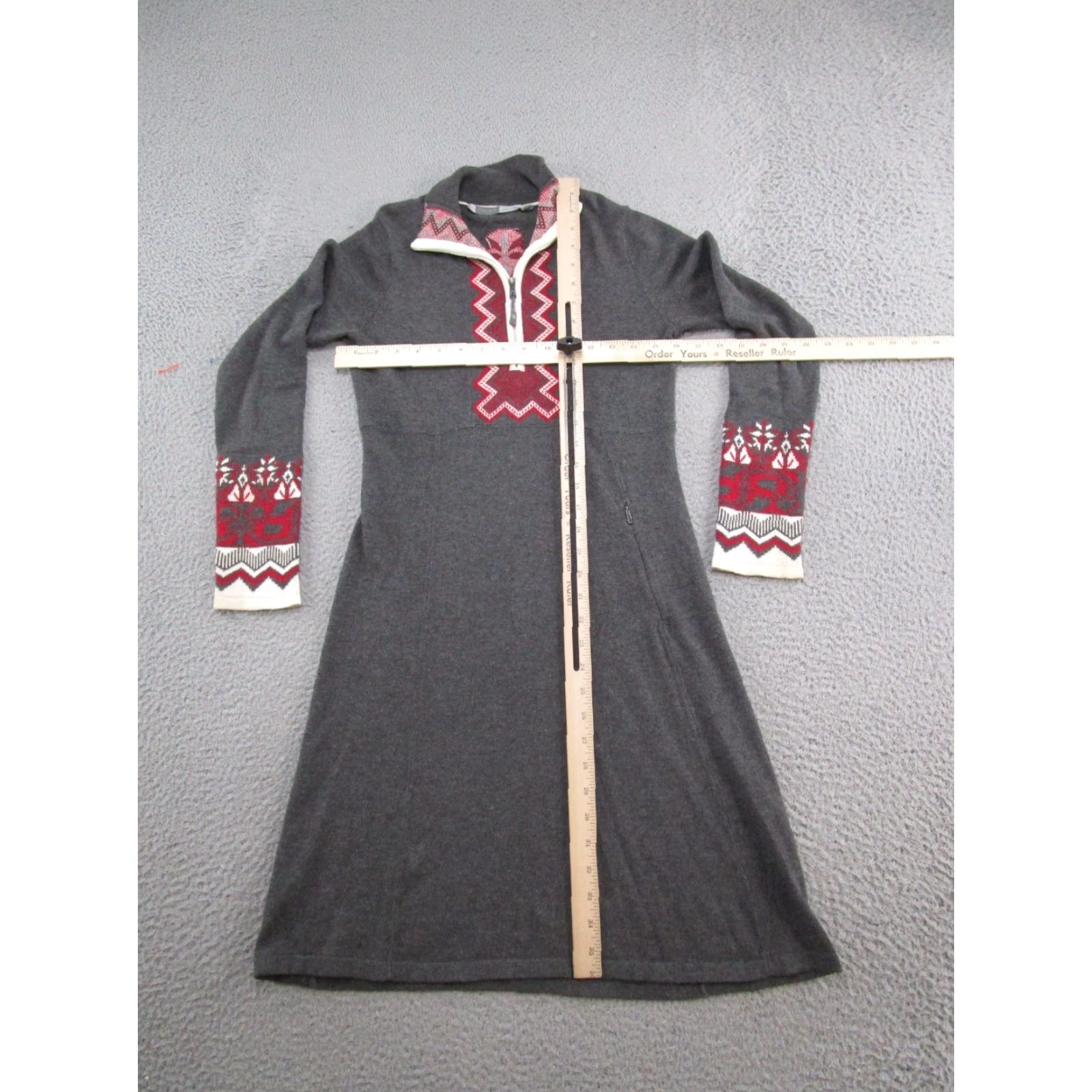 Athleta Athleta Fair Isle Sweater Dress Knit Mock Neck Multicolor A-Line Casual Womens Size S Size S / US 4 / IT 40 - 7 Thumbnail
