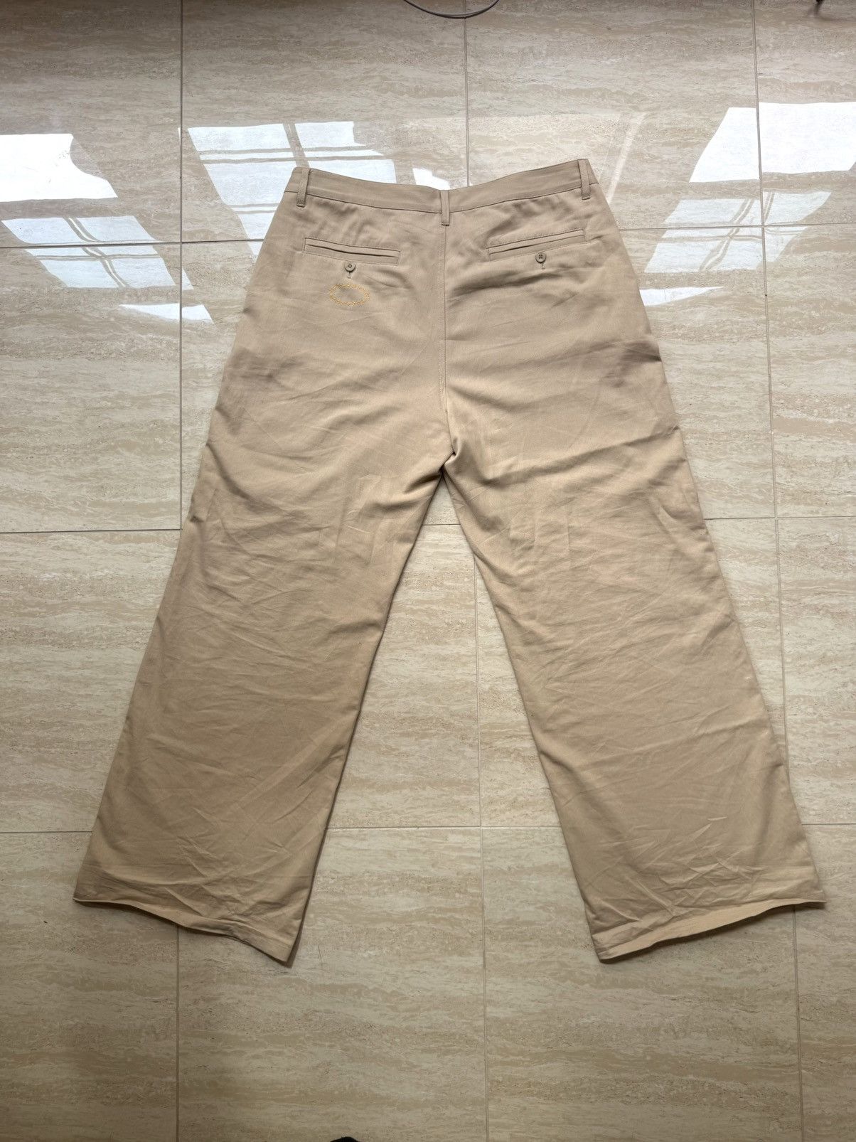 Japanese Brand AFB SUPER BAGGY STUDDED PANTS - Khaki Size US 36 / EU 52 - 4 Thumbnail