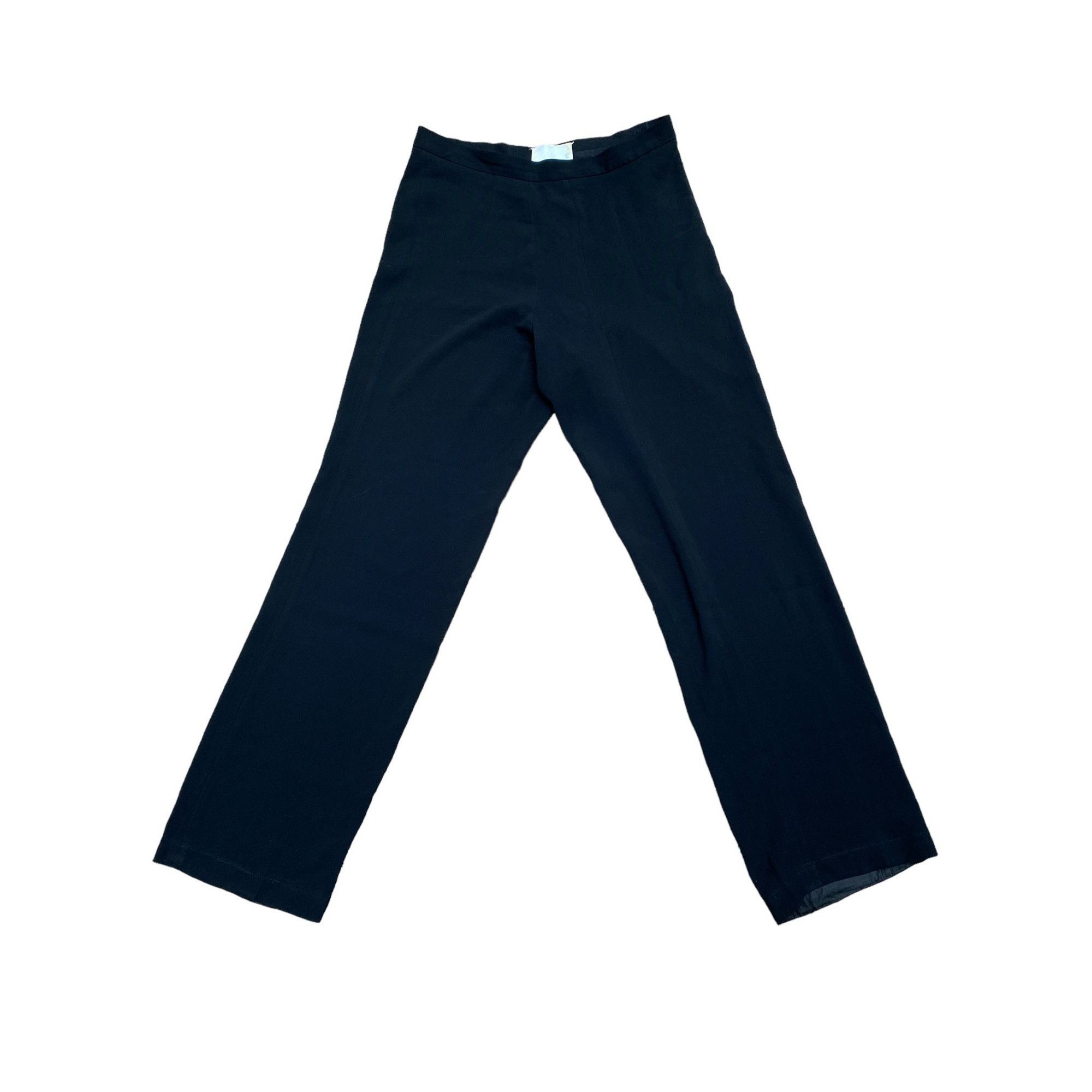 image of Maison Margiela Fw 2000 Black Wide High Waist Pants, Women's (Size 30)