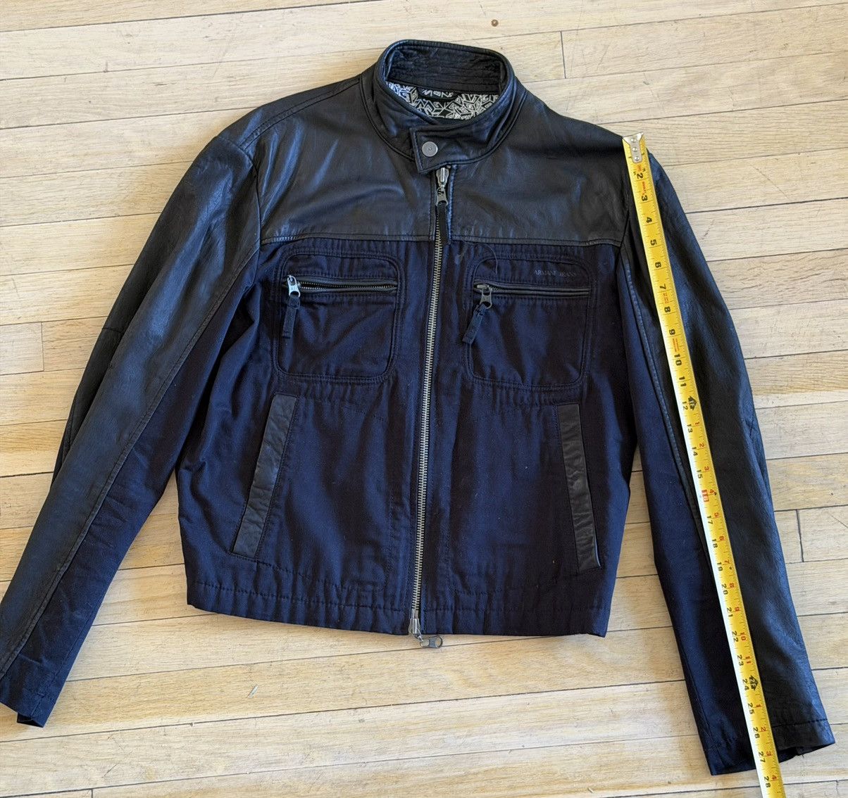 Armani ARMANI Black Biker Jacket Size US L / EU 52-54 / 3 - 11 Thumbnail