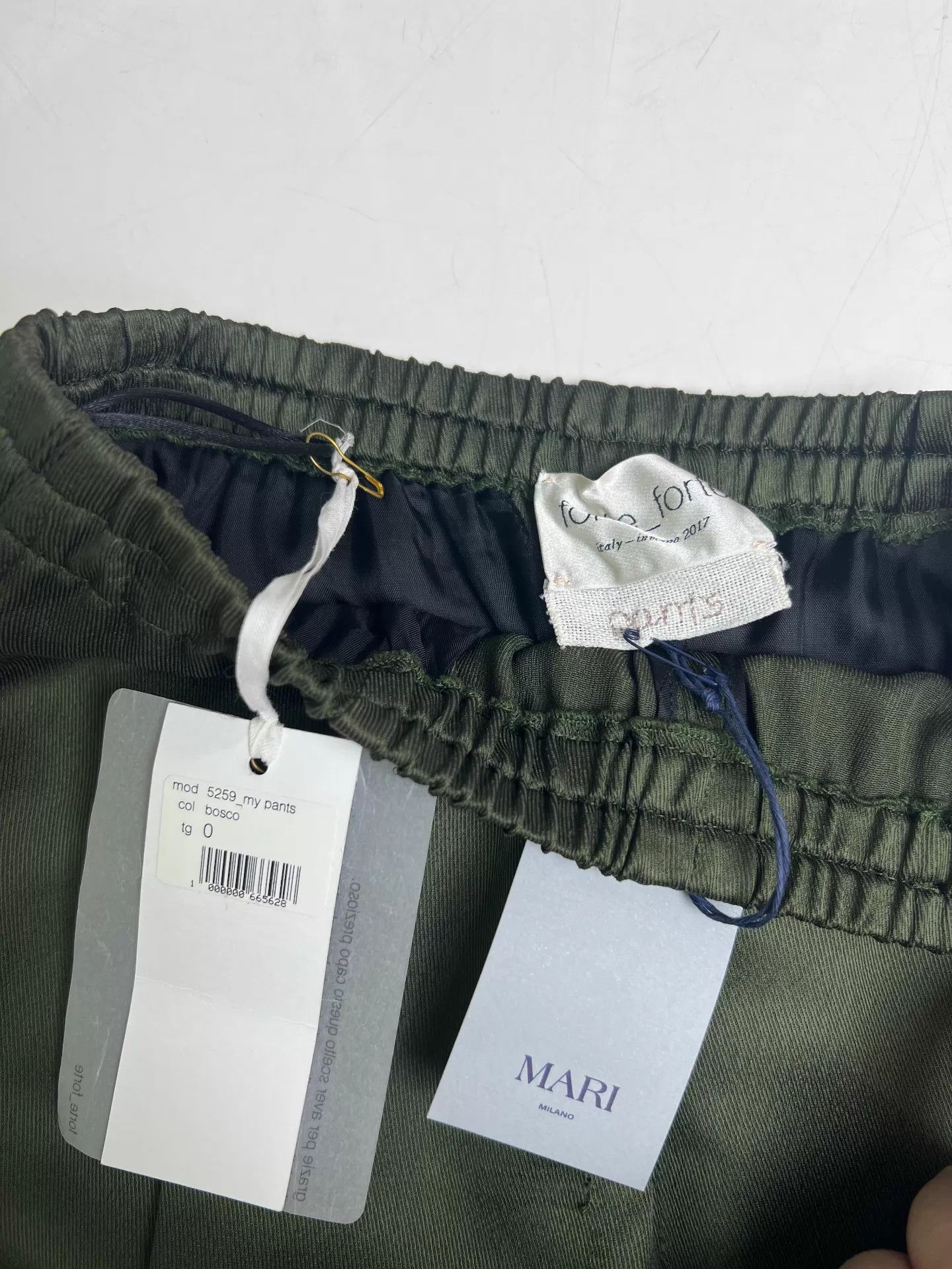 forte_forte Forte Forte military green elastic waist wide pants Size 25" / US 0 / IT 36 - 4 Thumbnail