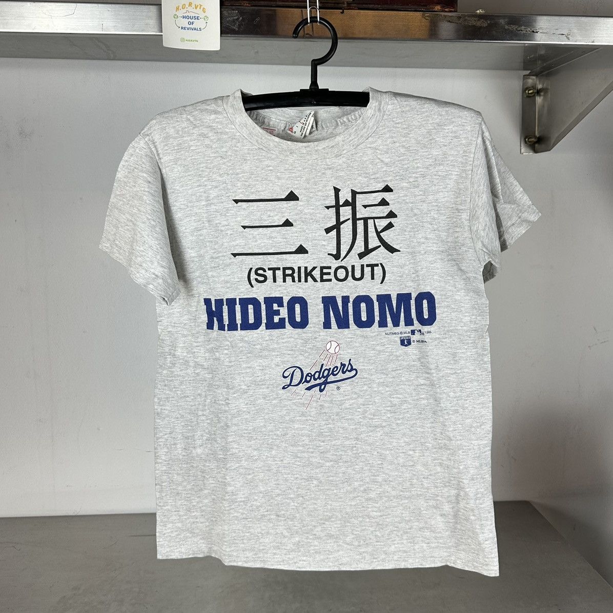 MLB × Nutmeg × Vintage Vintage 1995 Hideo Nomo LA Dodgers Strikeout MLB T-shirt Size US S / EU 44-46 / 1 - 1 Thumbnail