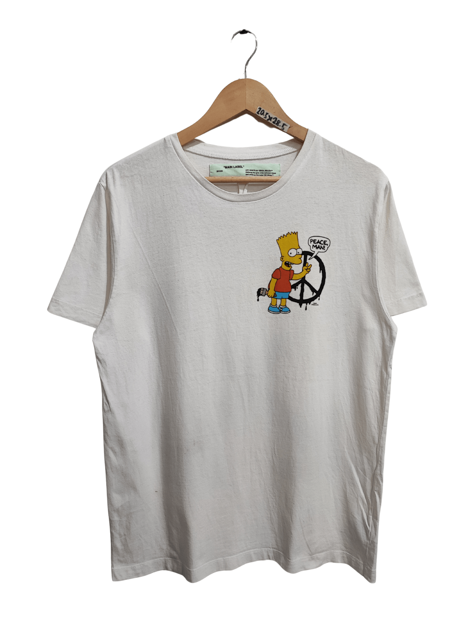 Off-White OFF-WHITE - BART PEACE SIGN S/S SLIM FIT TEE Size US L / EU 52-54 / 3 - 1 Thumbnail
