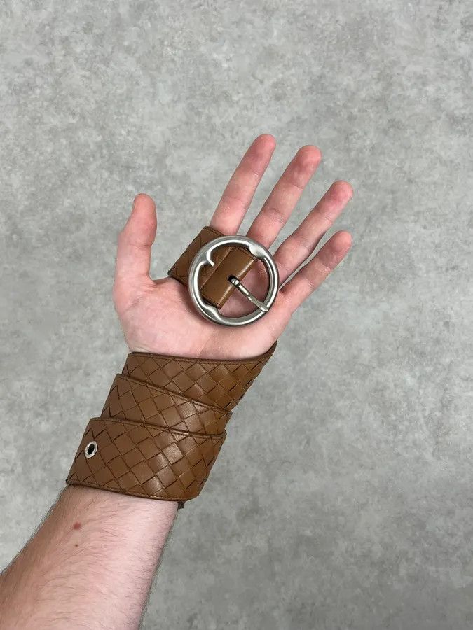 Bottega Veneta Bottega Veneta Brown Woven Leather Belt Size ONE SIZE - 2 Thumbnail