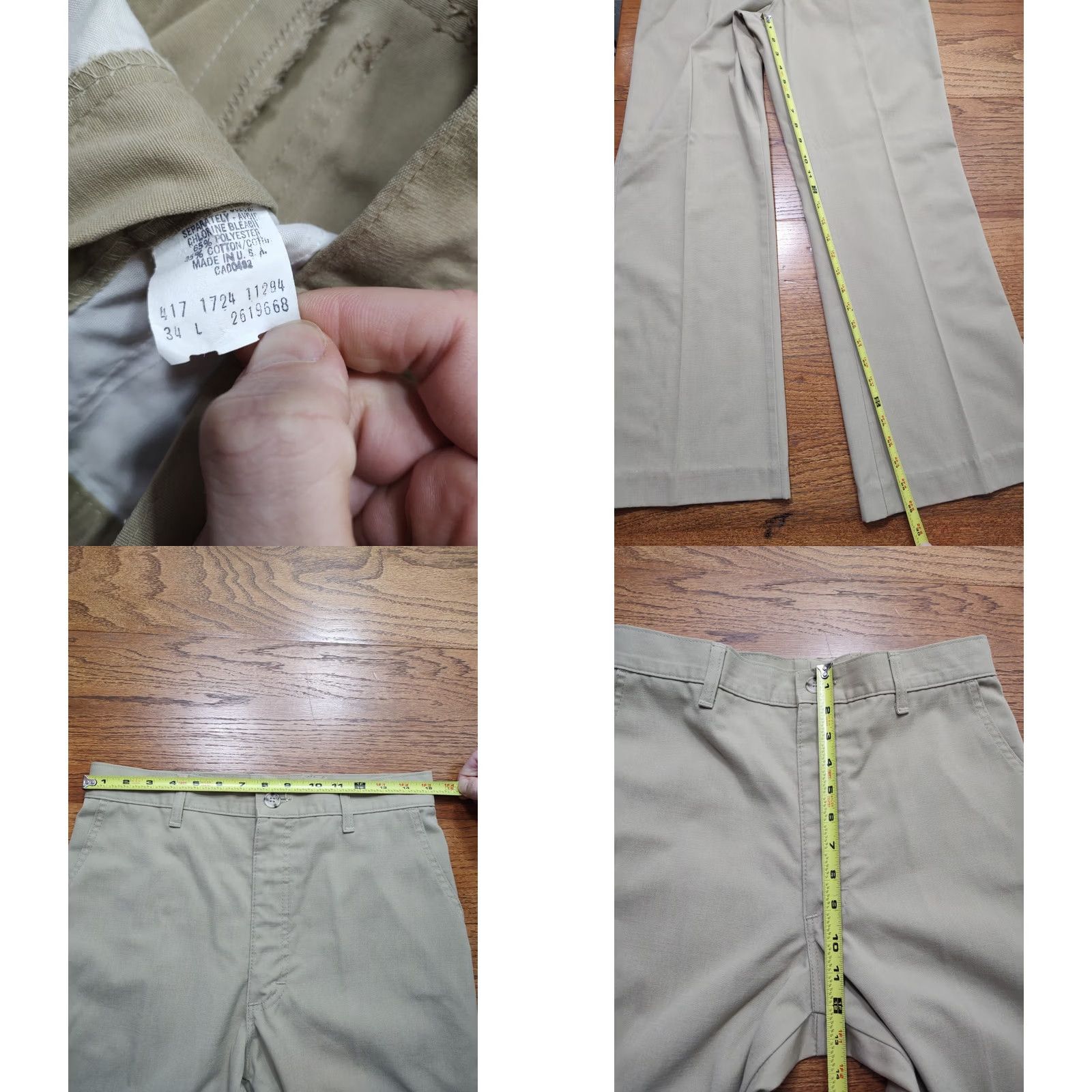 Lee VINTAGE 1970s Lee Lee 3PC Separate Tan Cotton Blend Suit Jacket/Pants Size 38 Chest 30 Waist Regular Inseam 29 Mens Size 36R - 11 Thumbnail