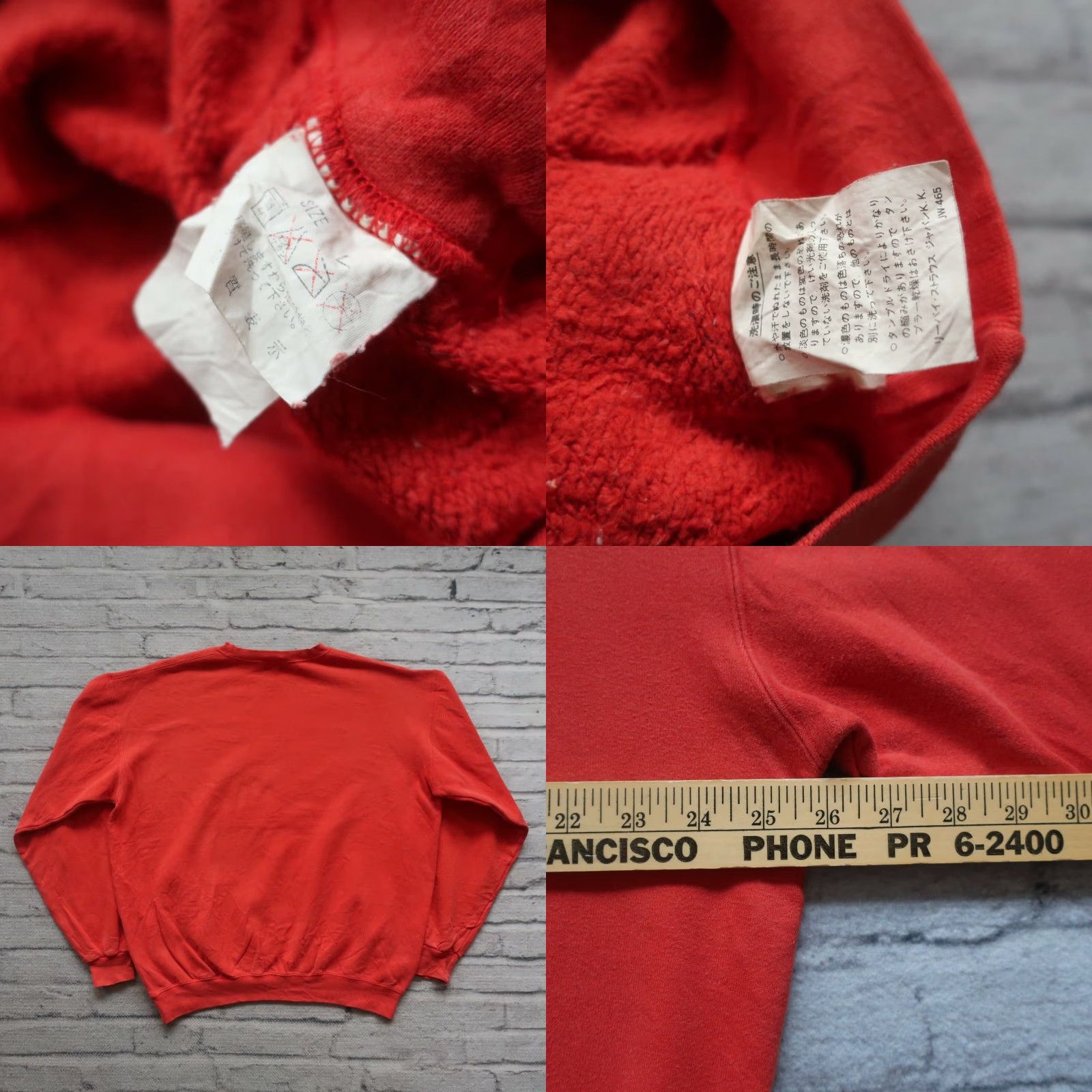 Levi's VINTAGE Levi's Big E Logo Sweatshirt Mens L Red 90s LVC Sweatshirt Size US L / EU 52-54 / 3 - 8 Thumbnail
