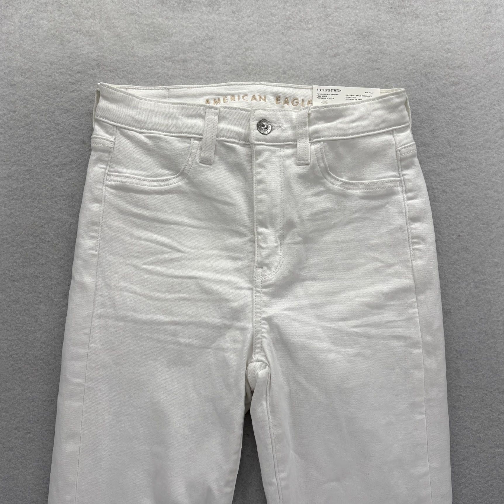 American Eagle Outfitters American Eagle Jegging Jeans Womens 4 Tall White High Rise Stretch Denim NWT Size 27" / US 4 / IT 40 - 2 Thumbnail