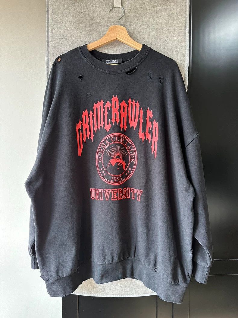 Raf simons SS22 Grimcrawler Destruction Pullover Sweatshir