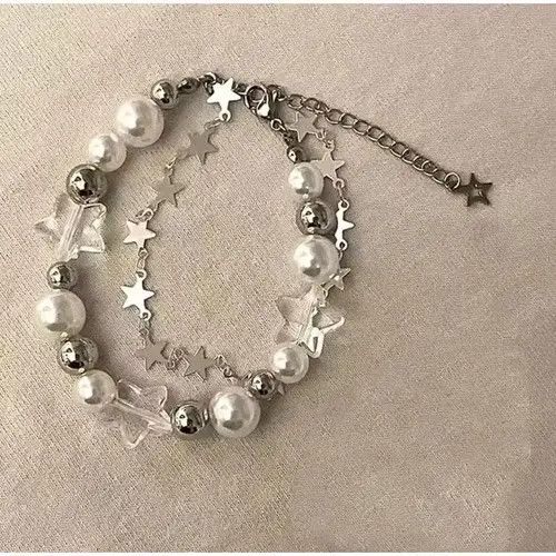 Jewelry Pearl Star Beaded Bracelet Size ONE SIZE - 1 Thumbnail