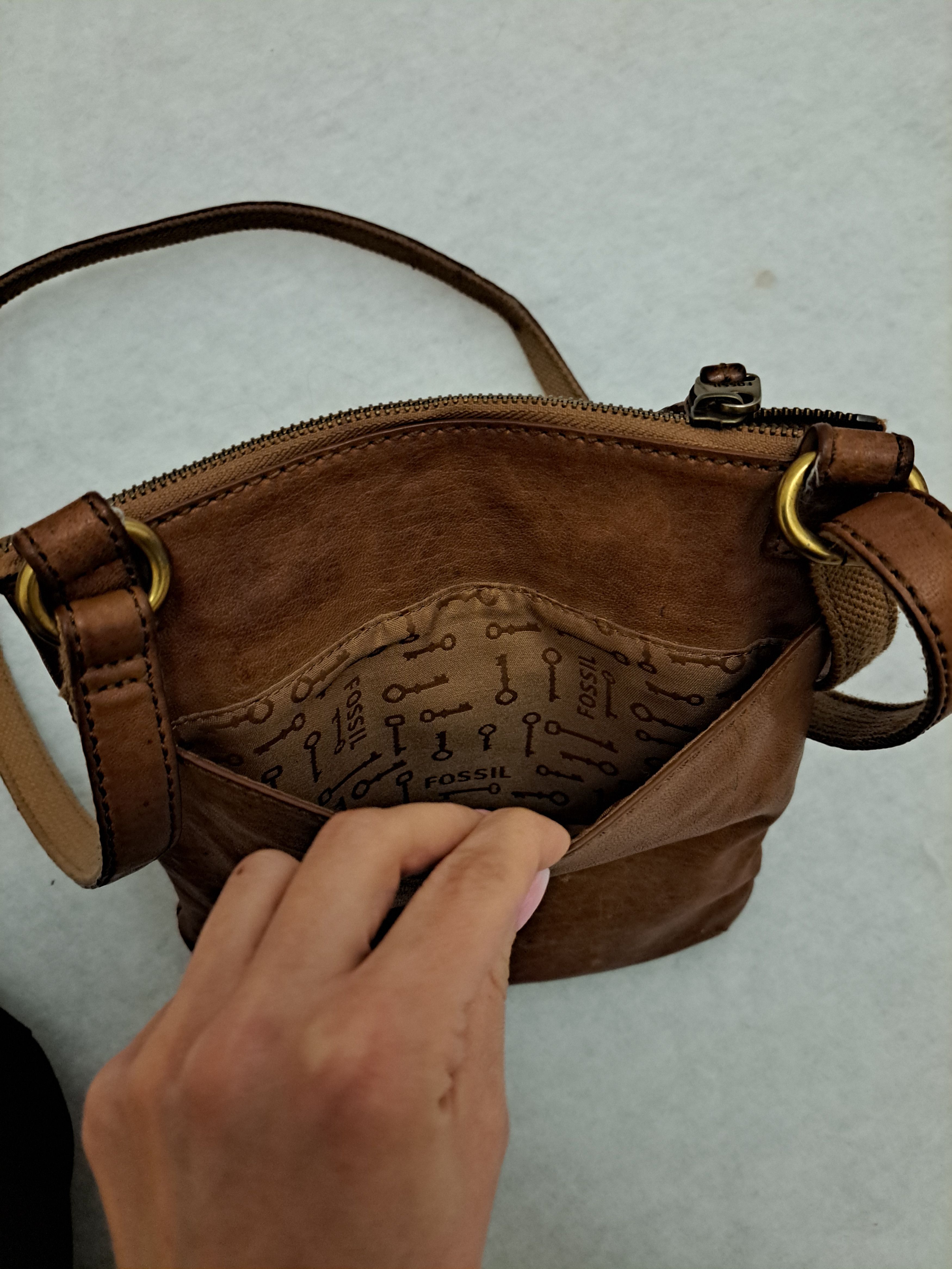 Fossil Brown leather Fossil crossbody bag Size ONE SIZE - 8 Thumbnail
