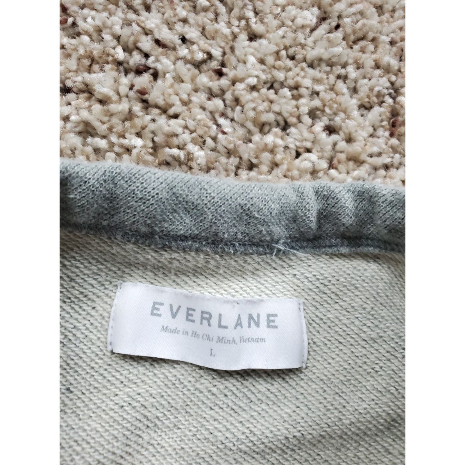 Everlane Everlane Sweatshirt Mens Large Gray 100% SF Crewneck Pullover Cotton Minimalist Knit Graphic Print Logo Casual Sleeves Long Sleeve Raglan Size US L / EU 52-54 / 3 - 5 Thumbnail