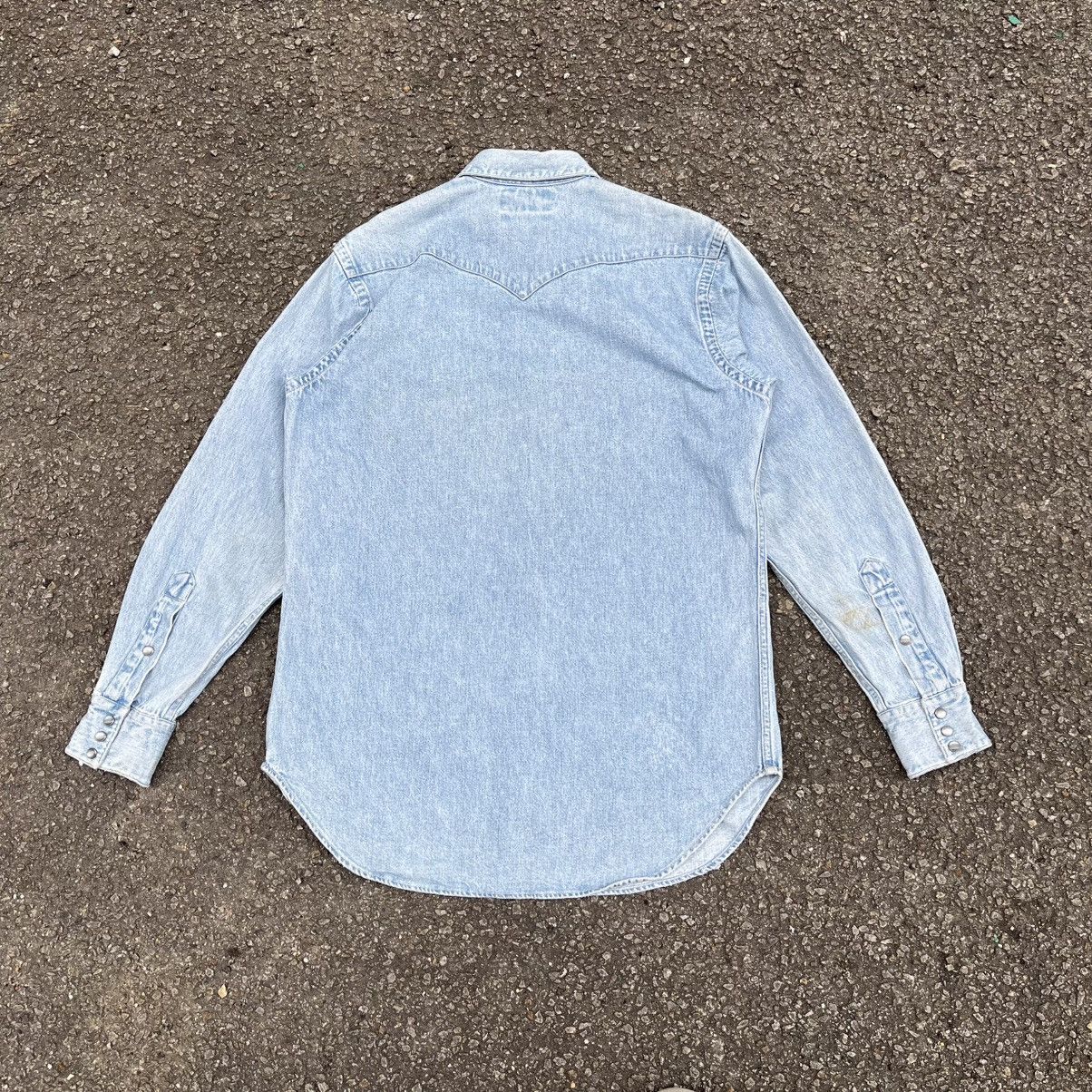 RRL Ralph Lauren Vintage 90s RRL Ralph Lauren Western Denim Shirt Size US S / EU 44-46 / 1 - 8 Thumbnail