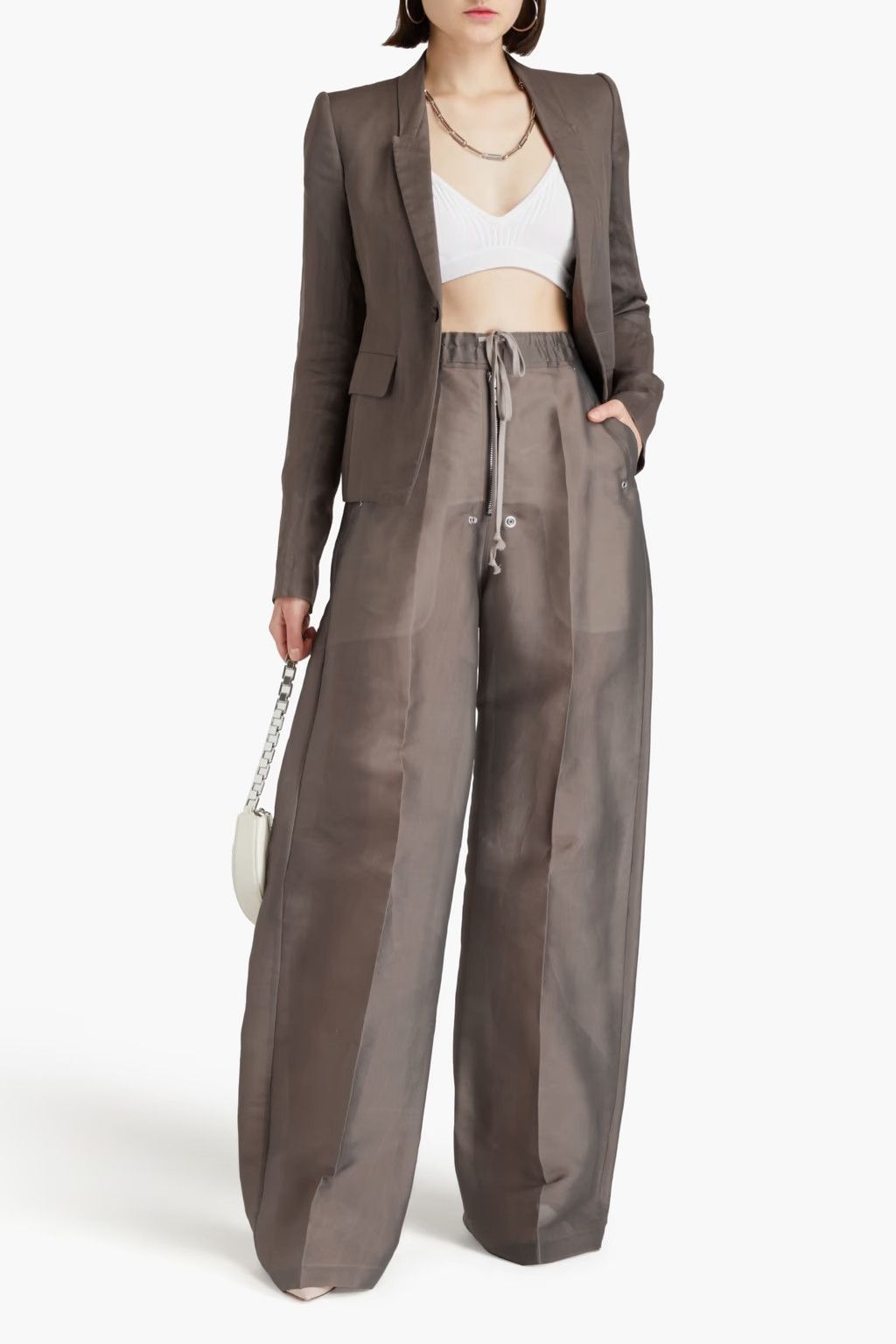 Rick Owens o1y0126 Sweatpant in Gray Size 28" / US 6 / IT 42 - 2 Thumbnail