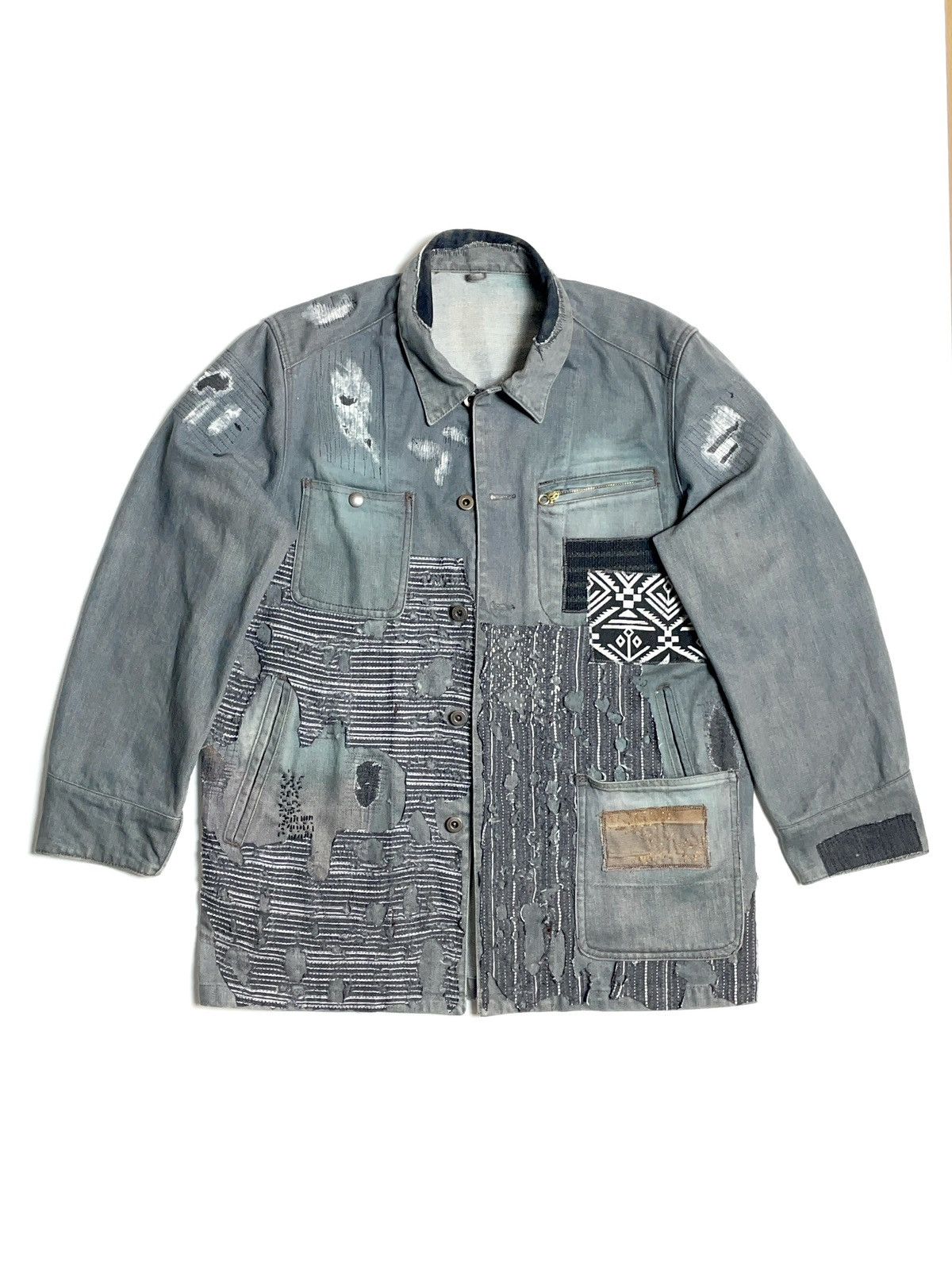 Japanese Brand × Vintage ABAHOUSE denim chore jacket reworked Size US M / EU 48-50 / 2 - 1 Thumbnail