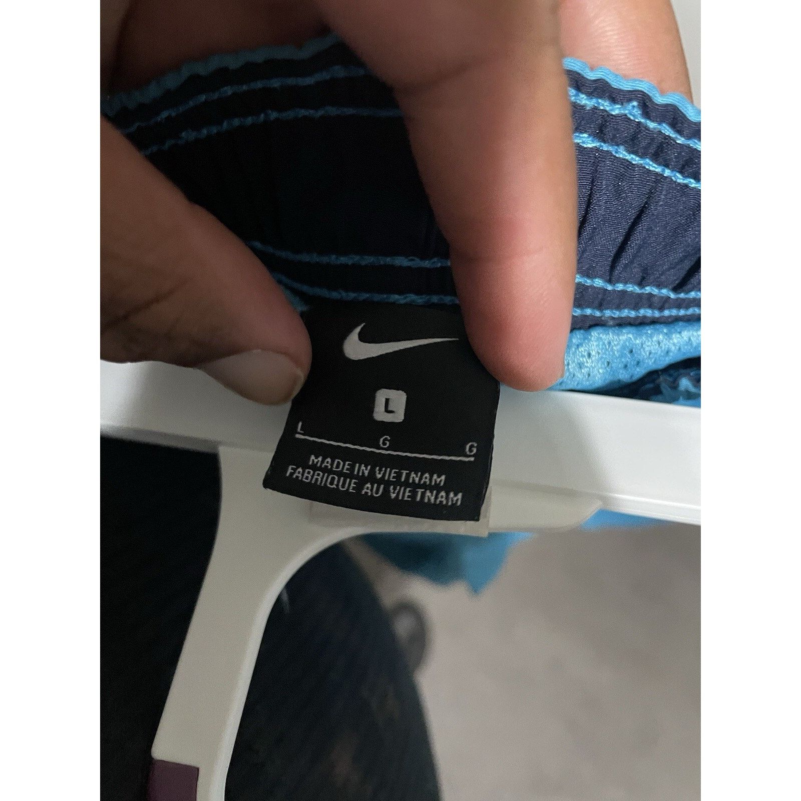 Nike Size Large- Nike swim trunks men light blue Size US 39 - 3 Thumbnail