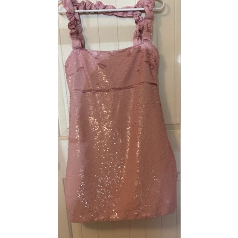 open lace back dress GANNI SEQUIN SHIRT DRESS  TheLuxeLend