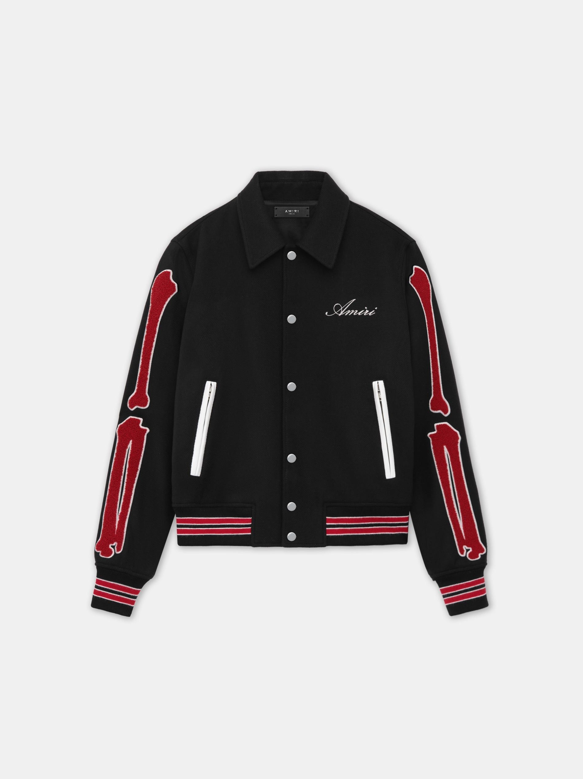Amiri o1orln1125 Bones Jacket in Black/Red Size US S / EU 44-46 / 1 - 1 Thumbnail