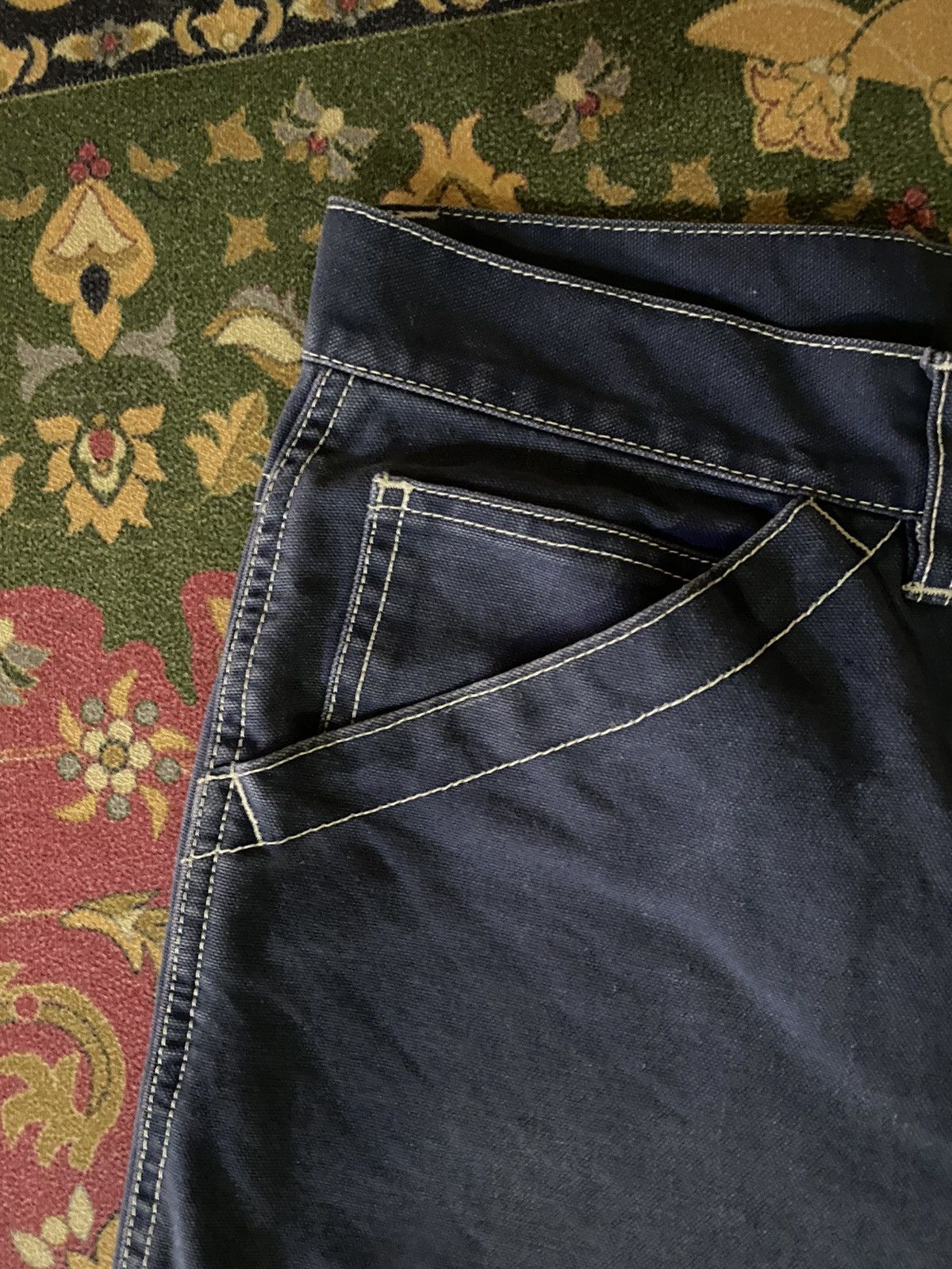 Old Navy × Vintage Vintage Old Navy Carpenter Baggy Blue Denim Size US 31 - 8 Thumbnail