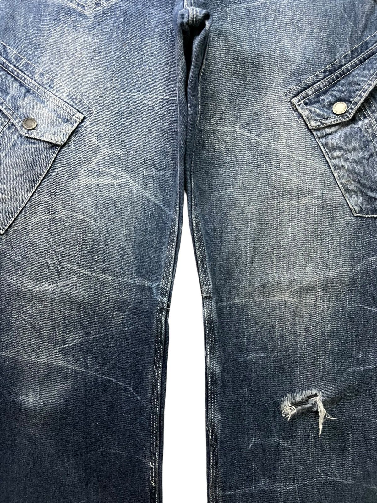Japanese Brand Vintage Japanese Brand Tactical Cargo Loose Jeans Size US 34 / EU 50 - 5 Thumbnail