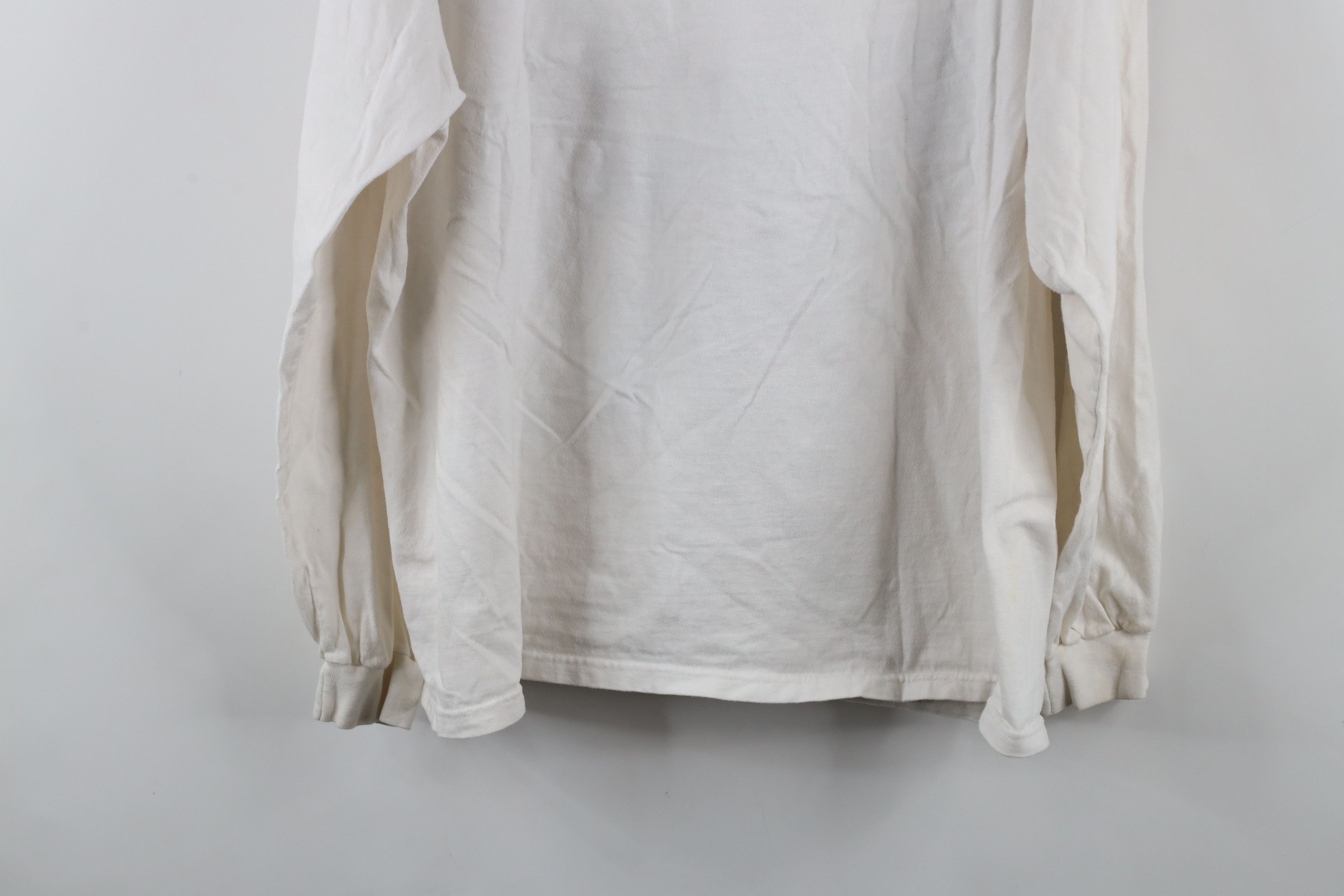 Vintage Vintage 90s Streetwear Over Print Long Sleeve T-Shirt White Size US XL / EU 56 / 4 - 15 Thumbnail