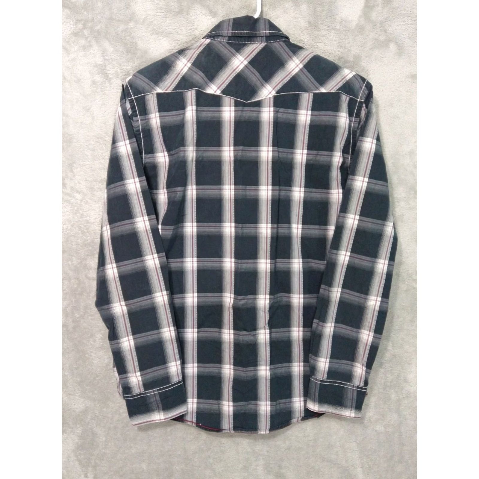 Vintage VINTAGE American Eagle Shirt Mens Medium Black Plaid Button-Up Long Sleeve Pearl Snap Western Pocketed Collared 43in Chest Mens Size US M / EU 48-50 / 2 - 2 Thumbnail